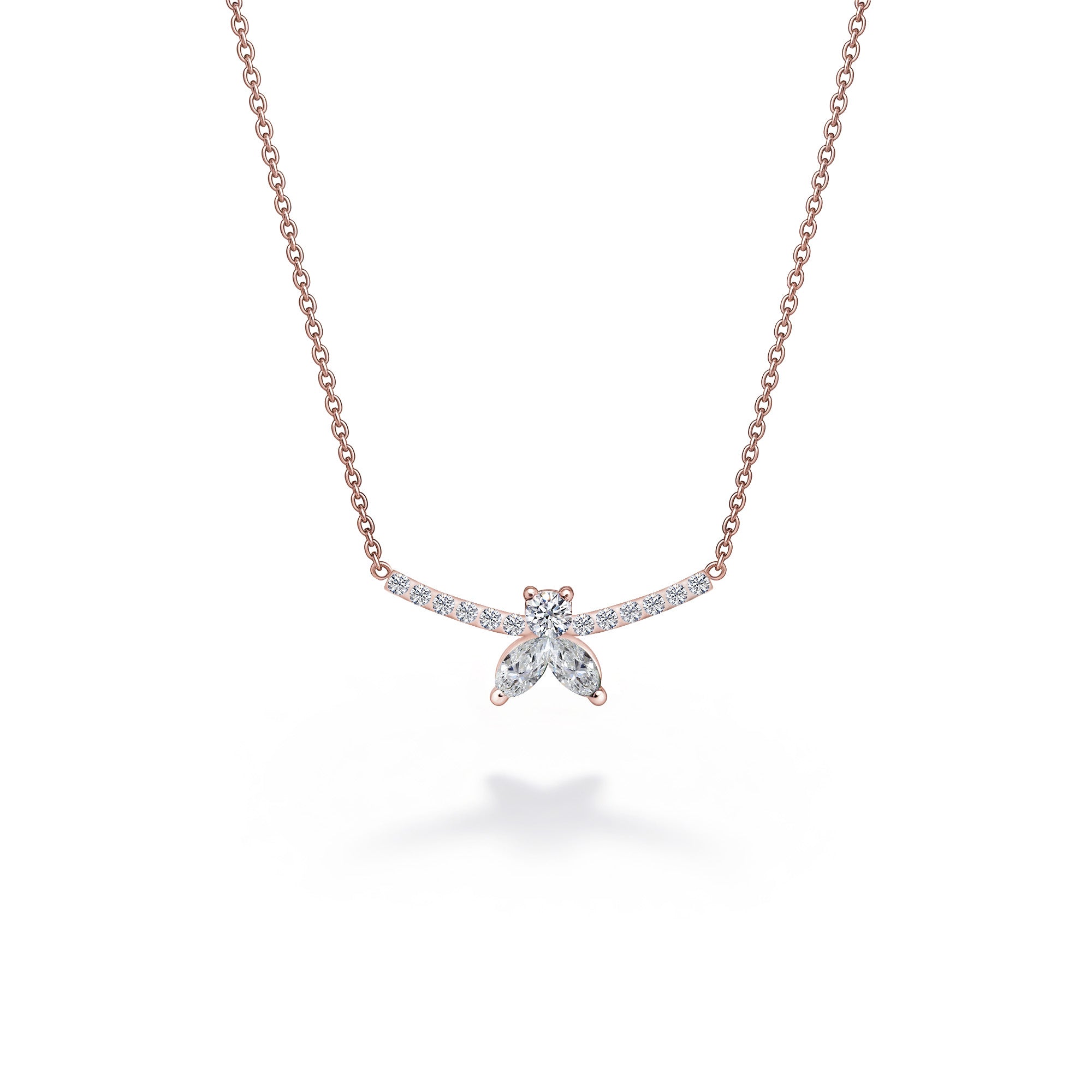 Halskette The Little Bee S - Rotgold 18K