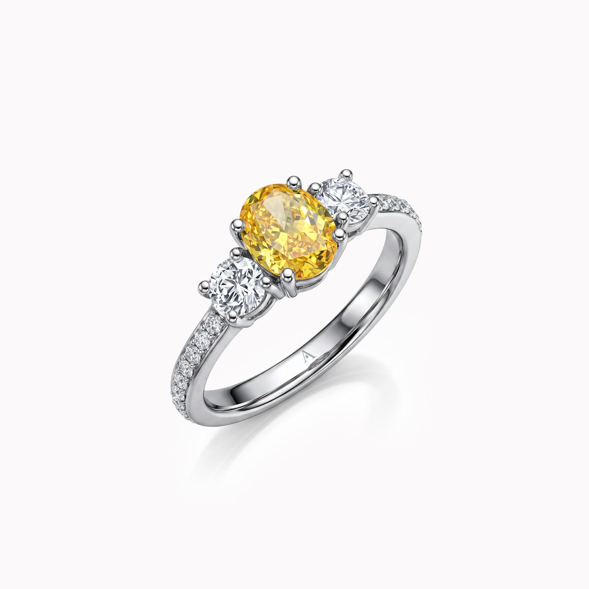 Three Little Sunbirds 1.00 Karat - Weissgold 18k