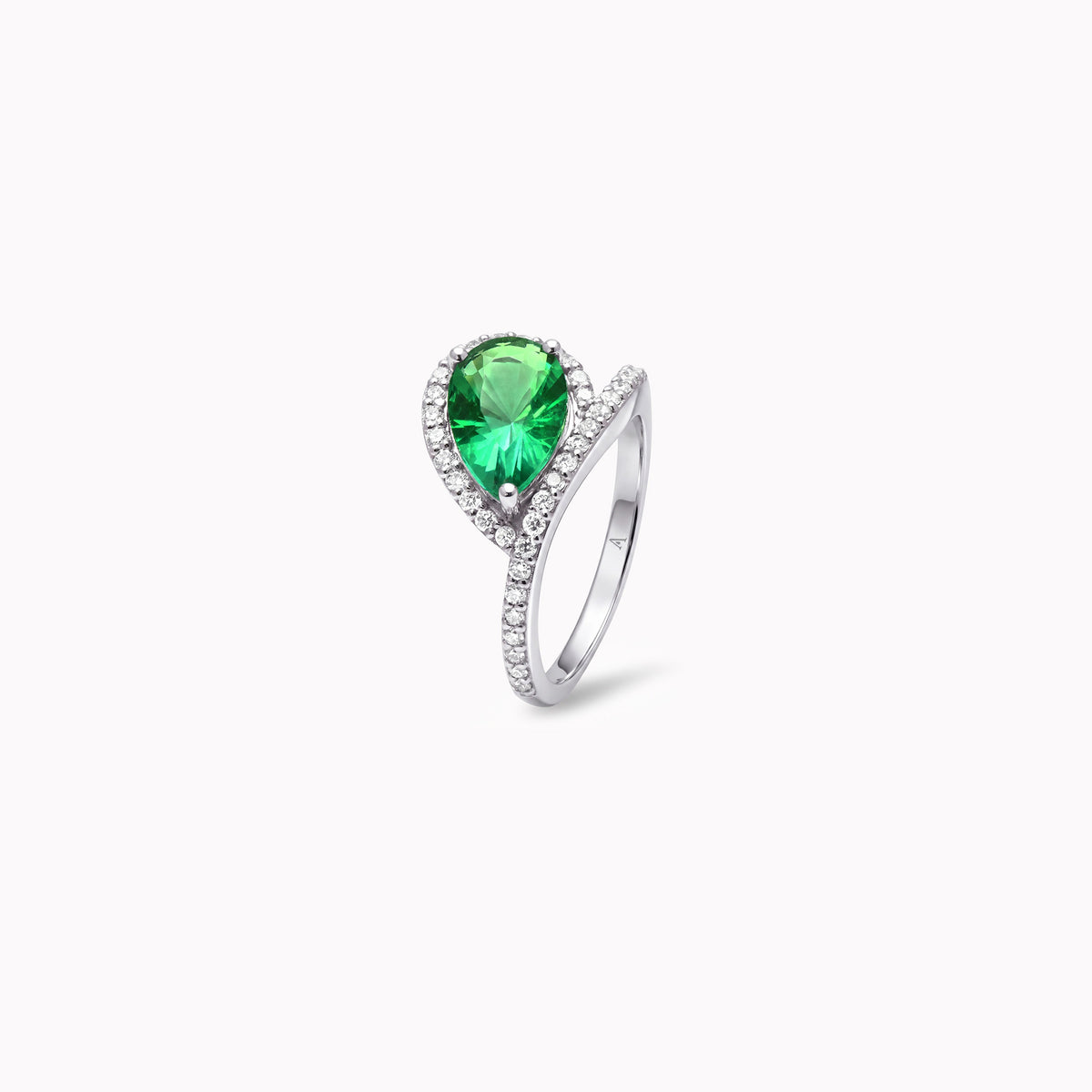 Majestic Wavy Green 2.00 carats - or blanc 18k