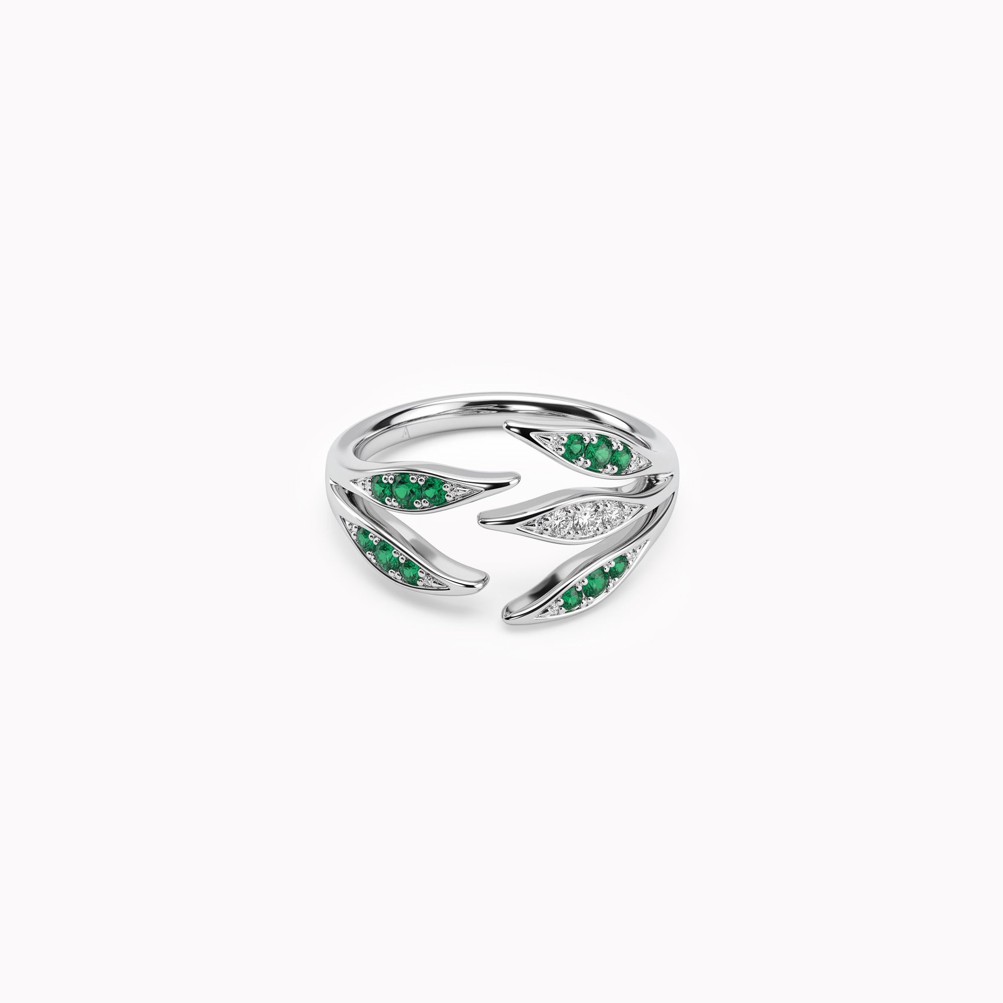 The Little Green Leaves - or blanc 18k