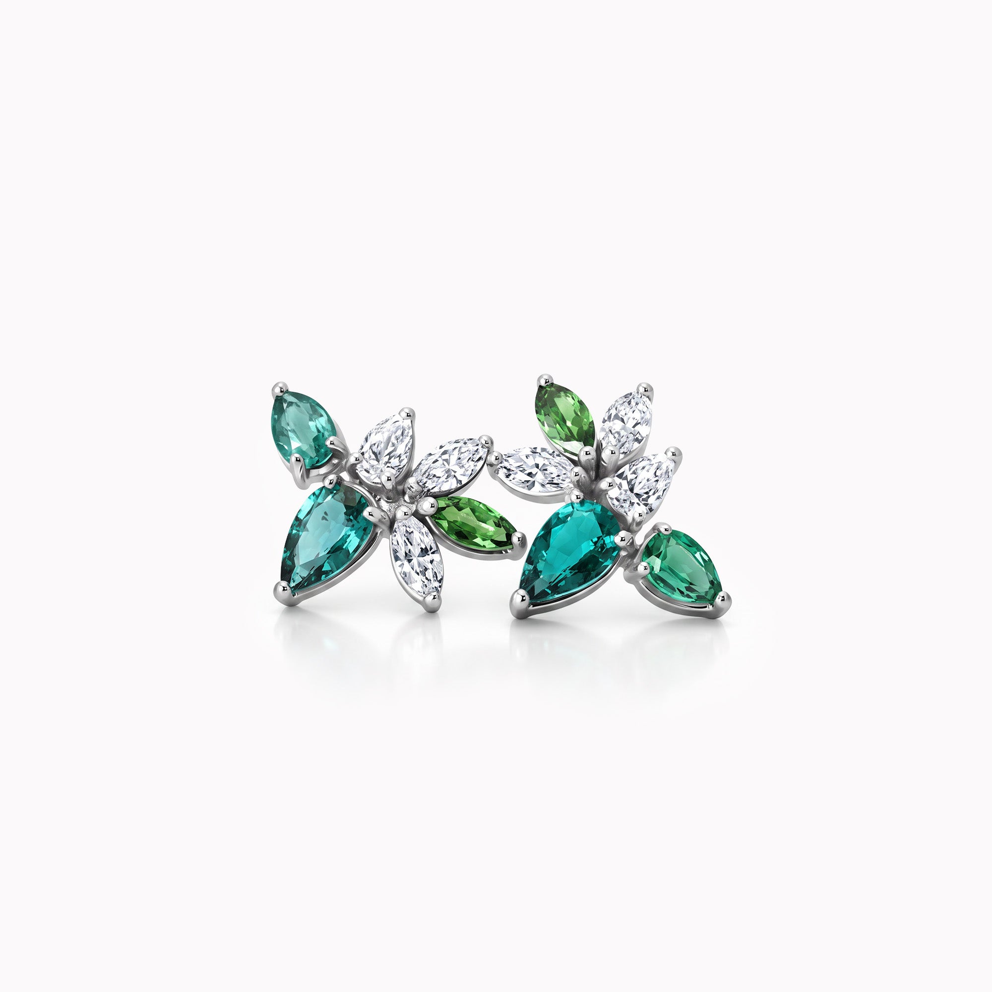 Ohrringe Wild Forest - Weissgold 18K
