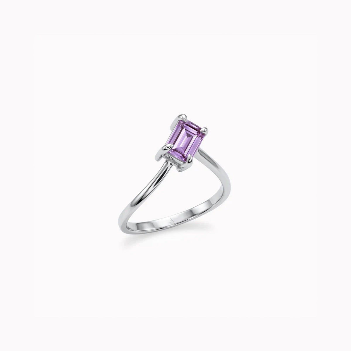 Ice Skating Girl Large L lavender 1.00 carat - or blanc 18k