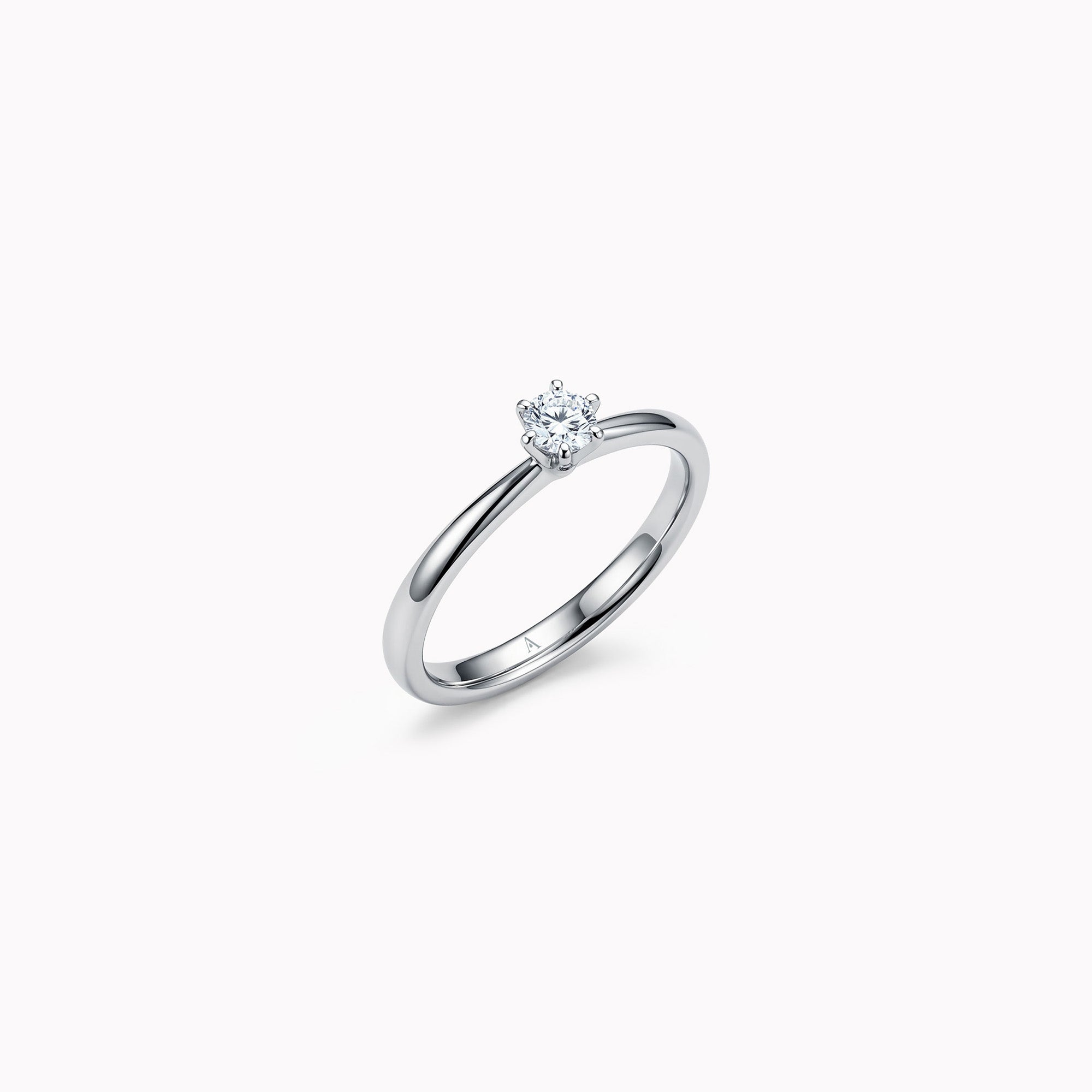 Sobriété Heureuse (S) - 0.15 carat - or blanc 18k