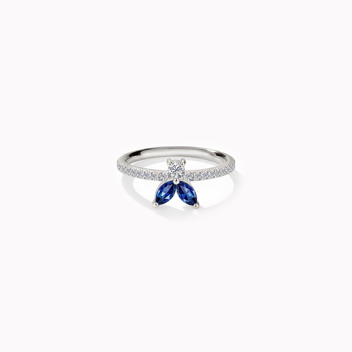 The Fancy Little Bee Saphir Bleu - Weissgold 18K