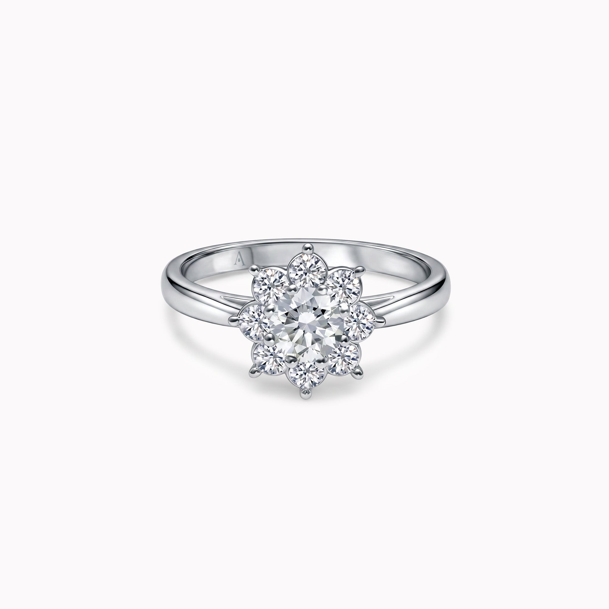 The Blooming Flower 0.30 Karat - Weissgold 18K