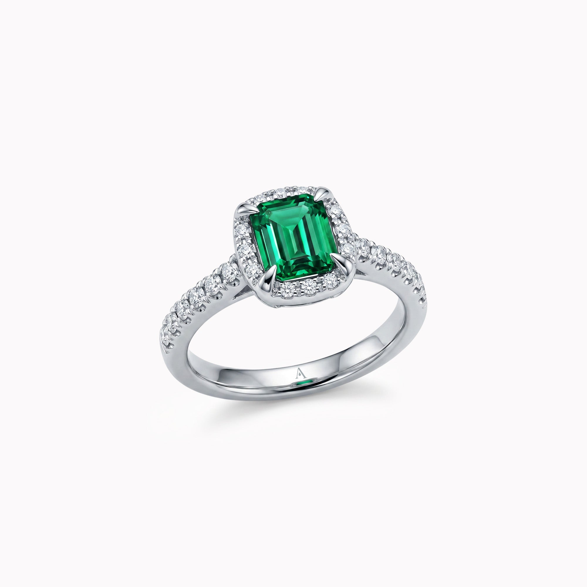 Mille nuances de vert - 0.50 carat - platine 950
