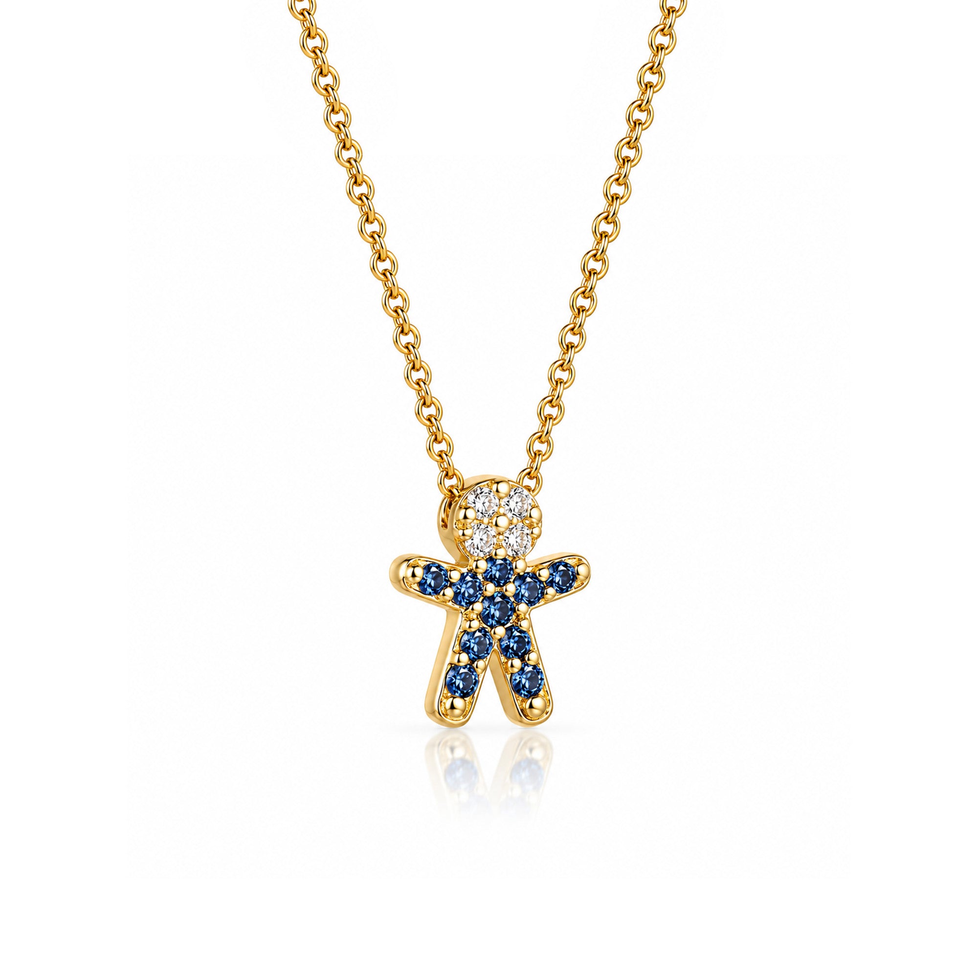 The Little One – Blue Outfit | Gelbgold 18 K