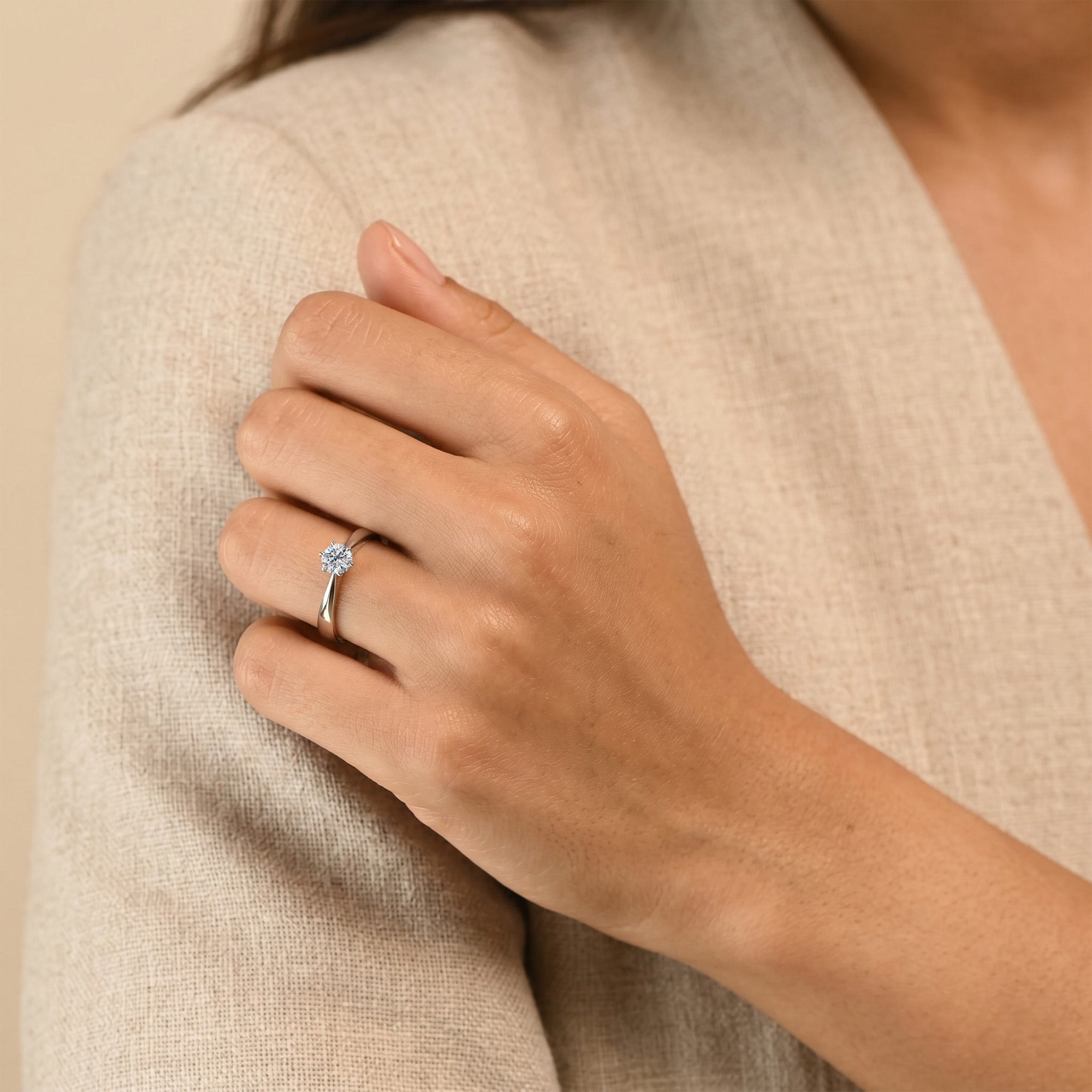 Sobriété Heureuse (L) - 0.50 Karat - Weissgold 18 K