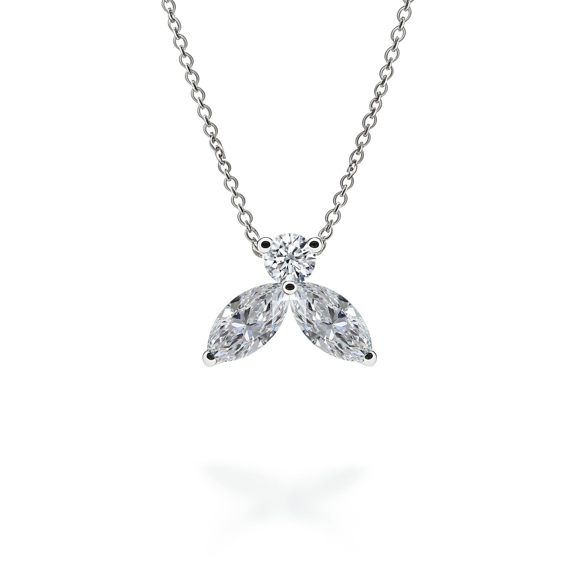 Collier The Little Bee M - or blanc 18k