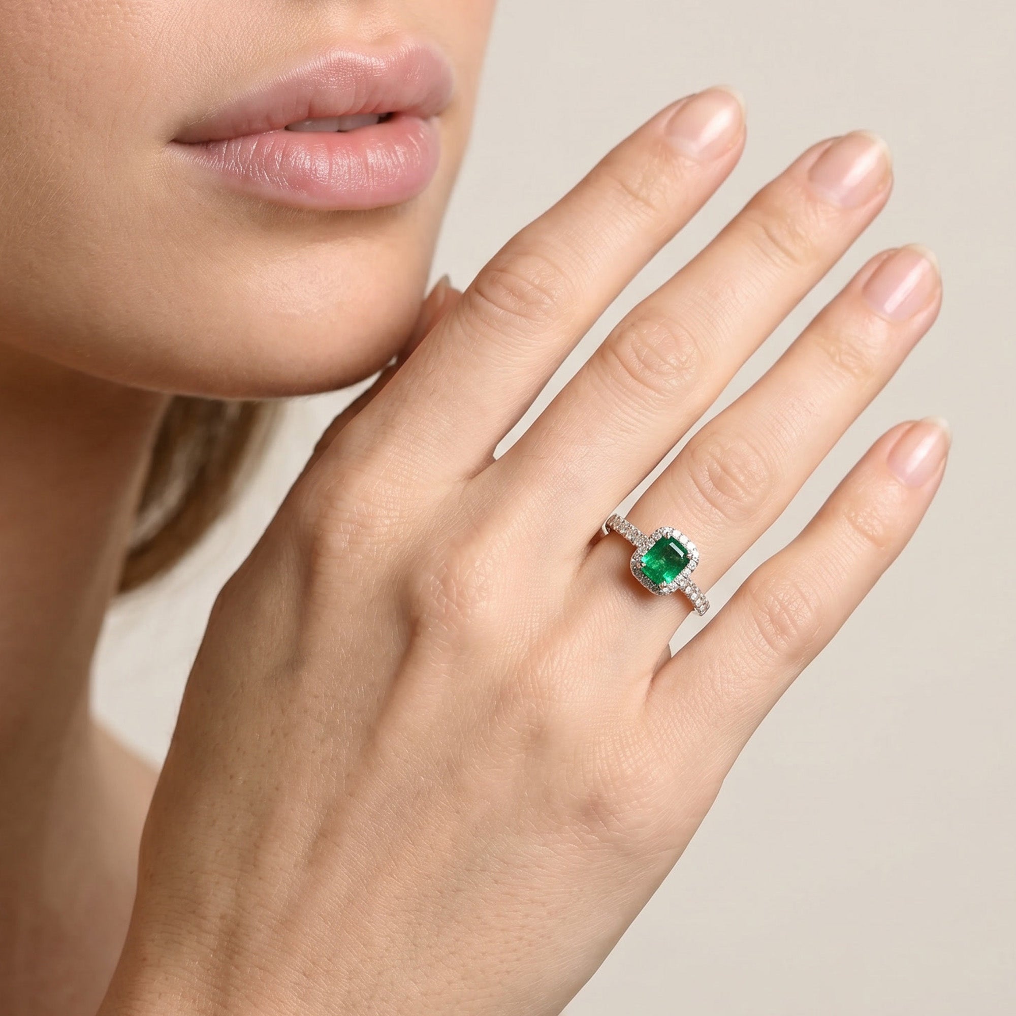 Mille nuances de vert - 0.50 carat - platine 950