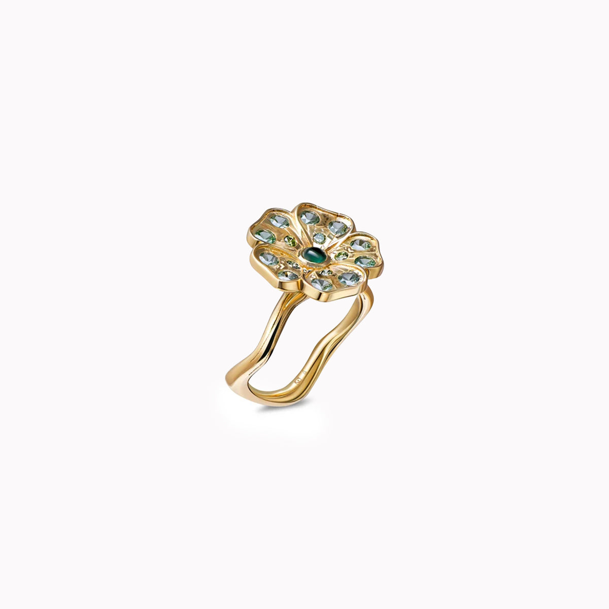 Romantic Rose Garden green - or Jaune 18k