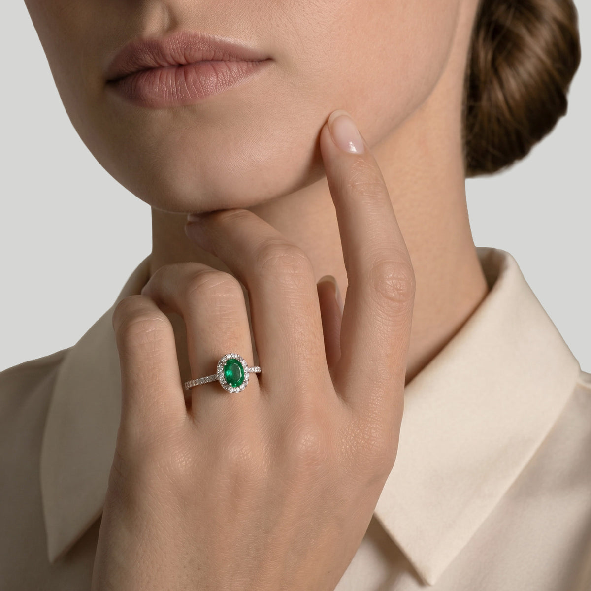 The Green Temple of Saturn – 0.75 ct – 18k white gold