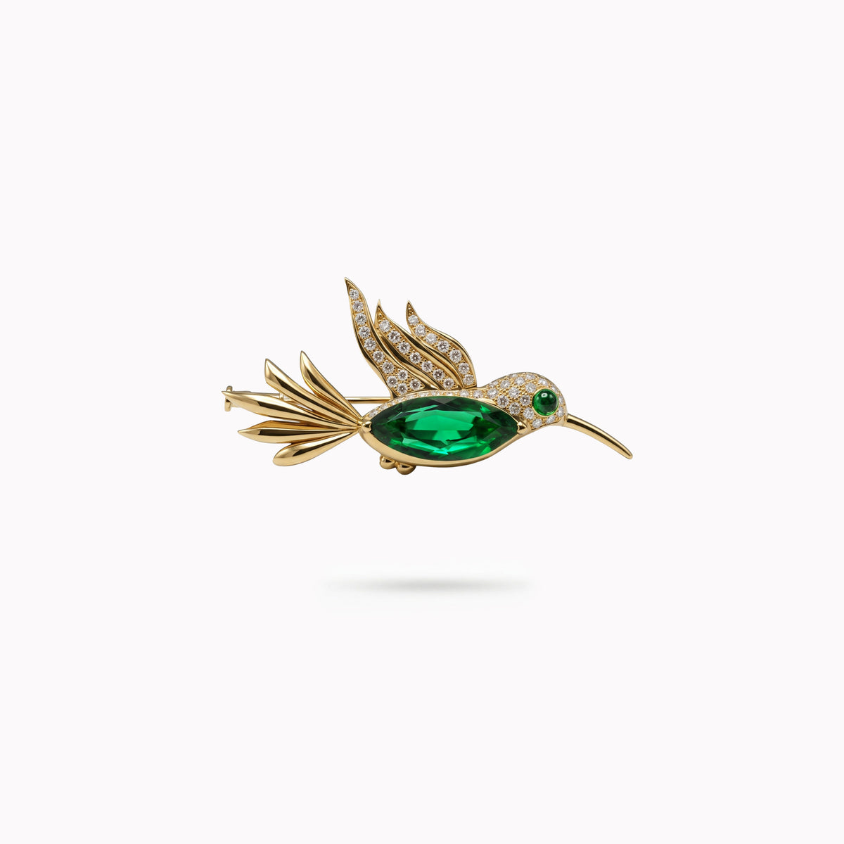 Radiant Hummingbird - or jaune 18k
