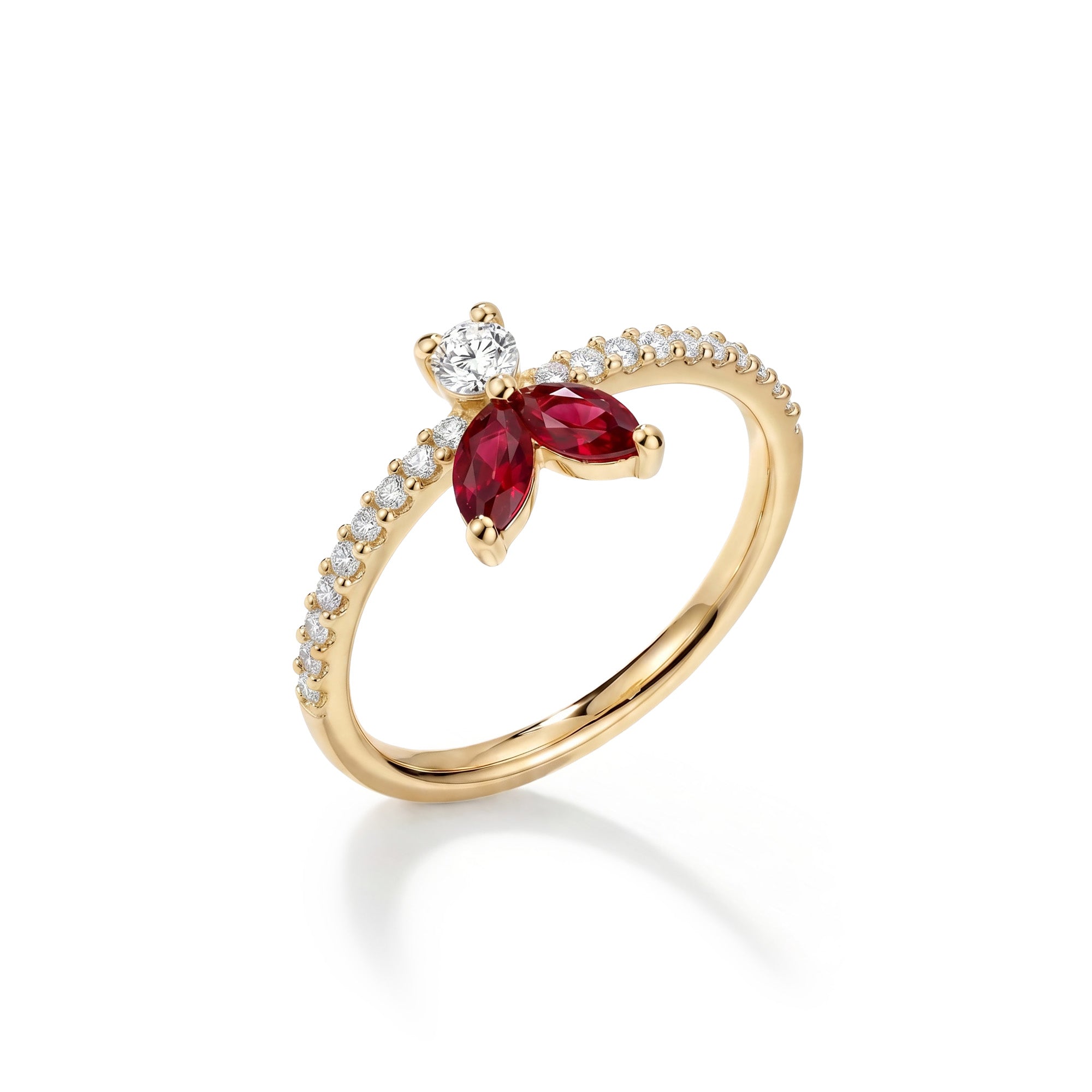 The Fancy Little Bee Rubis - Gelbgold 18K