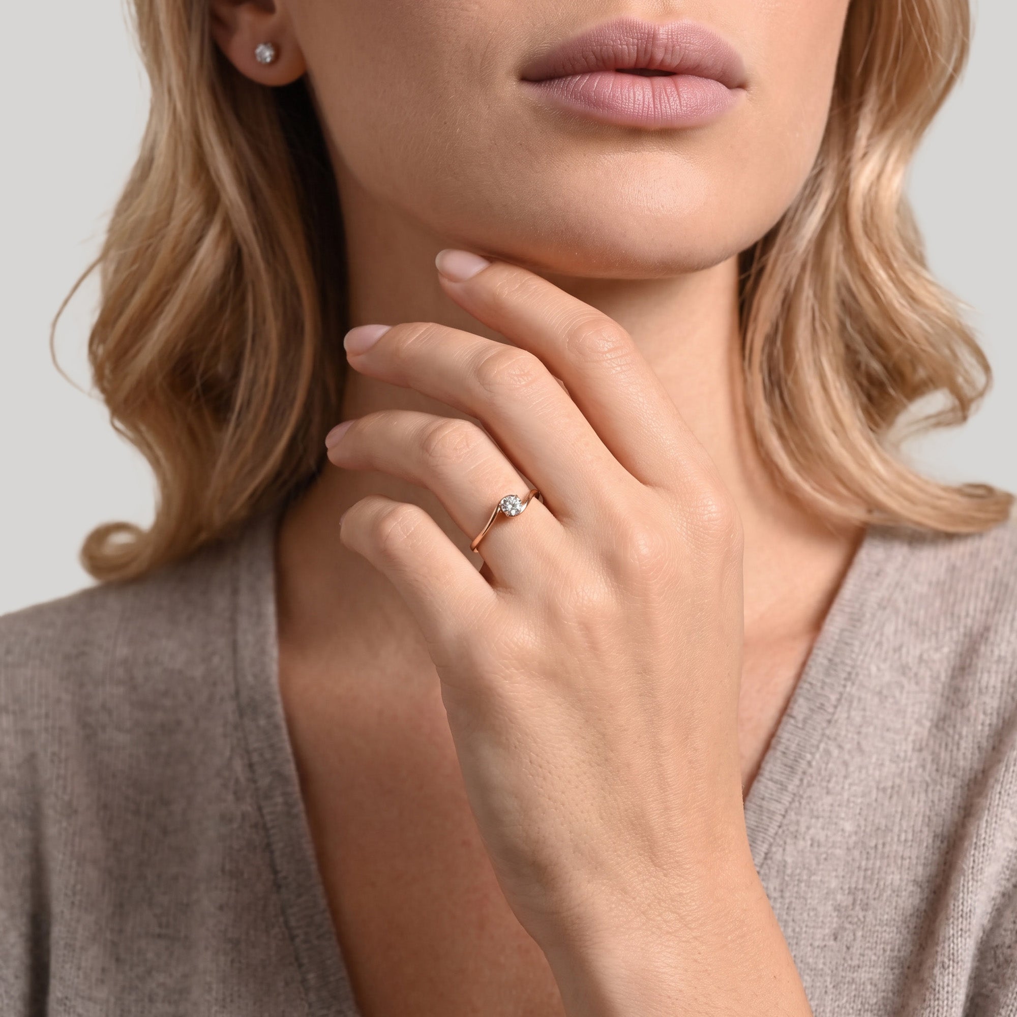 Un Petit Twist 0.25 carats - or rouge 18k