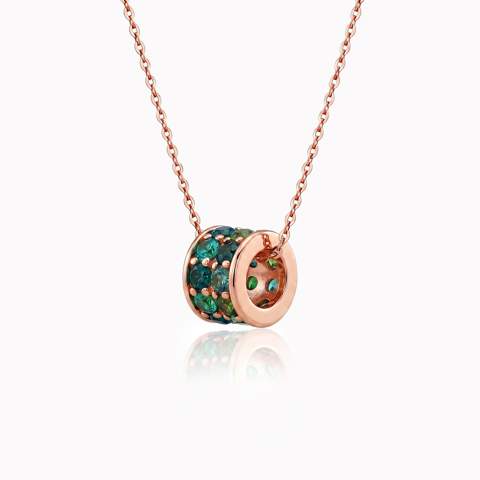 Collier Green rainbow- or rouge 18k