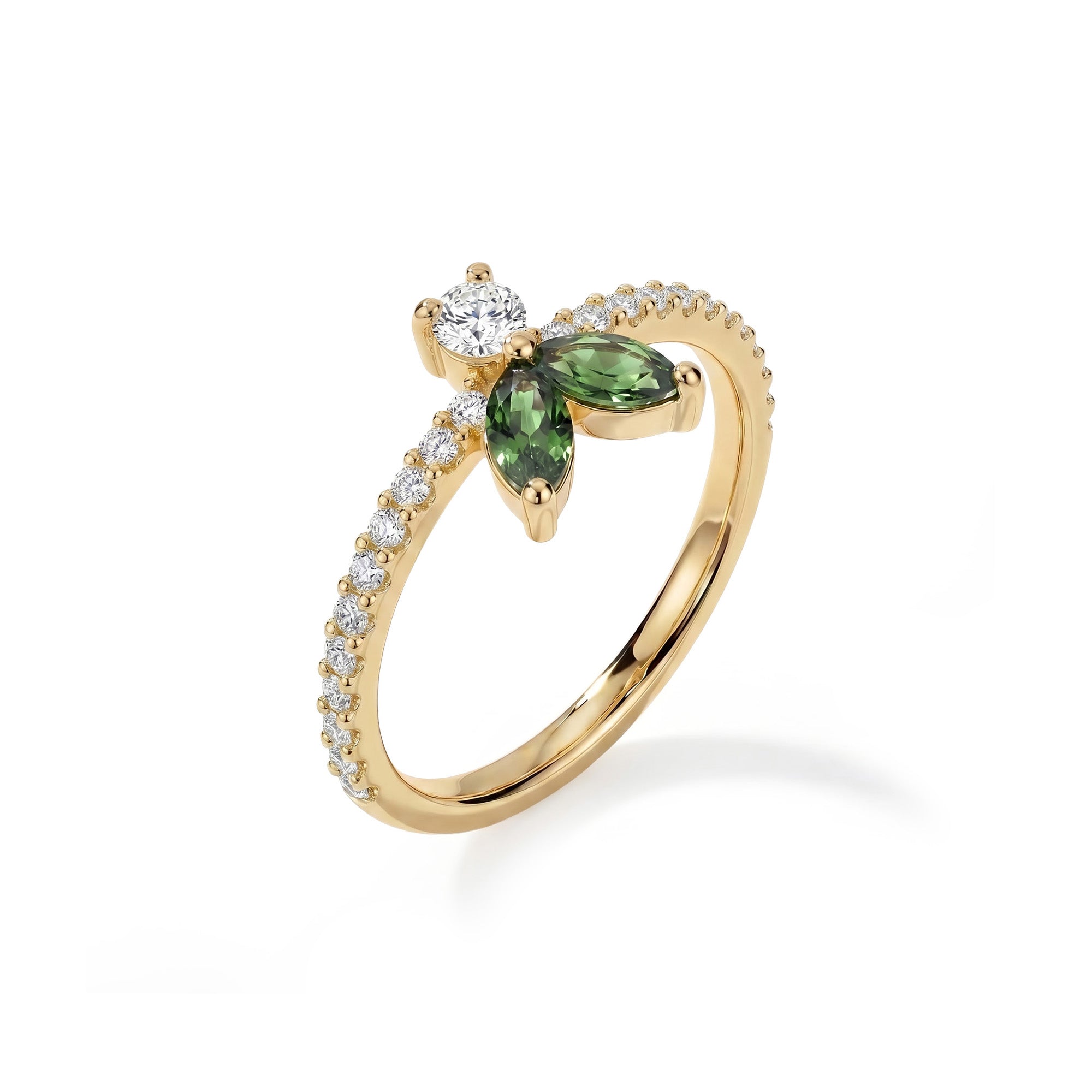The Fancy Little Bee Tourmaline Vert antique - Gelbgold 18K