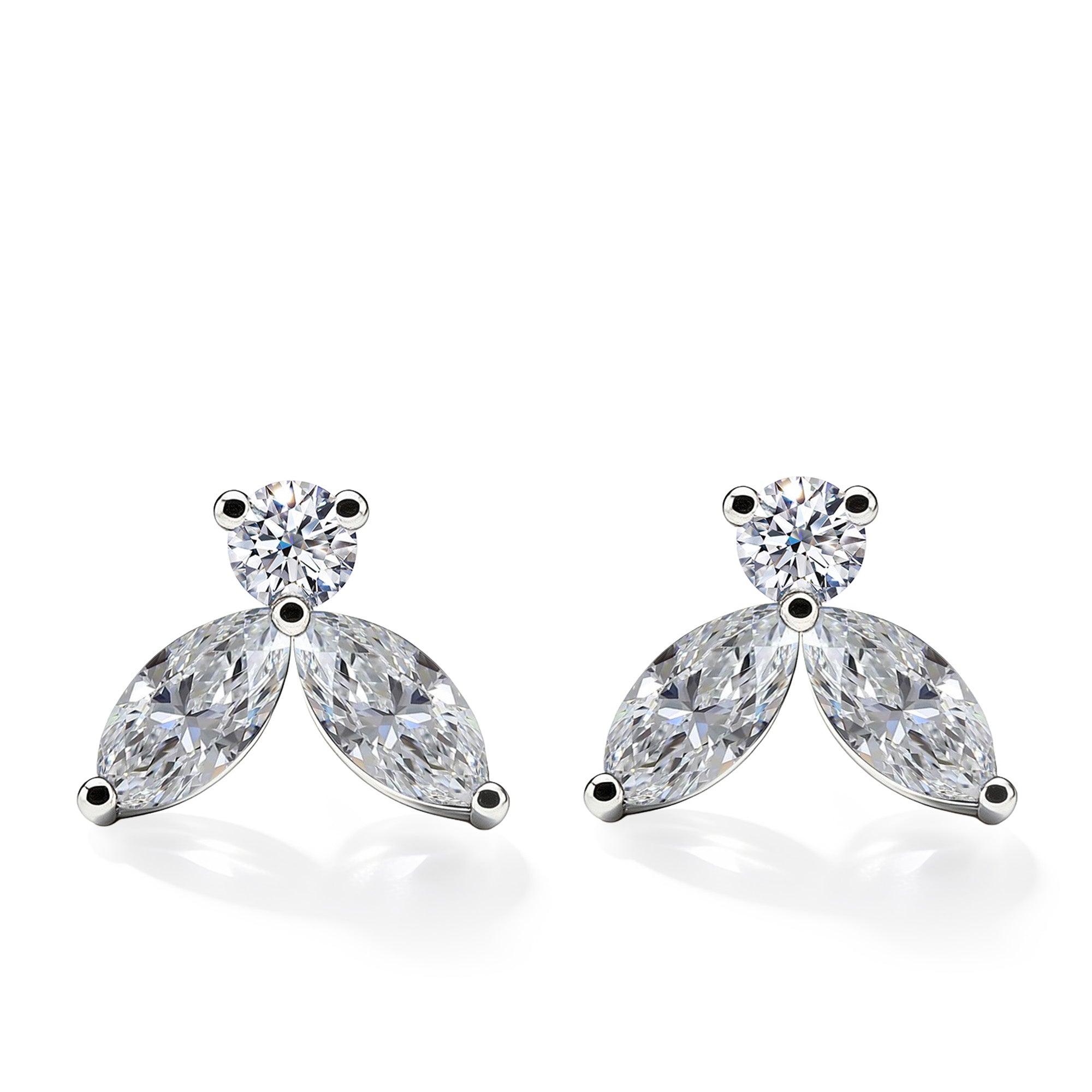 Boucles d'oreilles Little Bees 1.00 carat - or blanc 18k