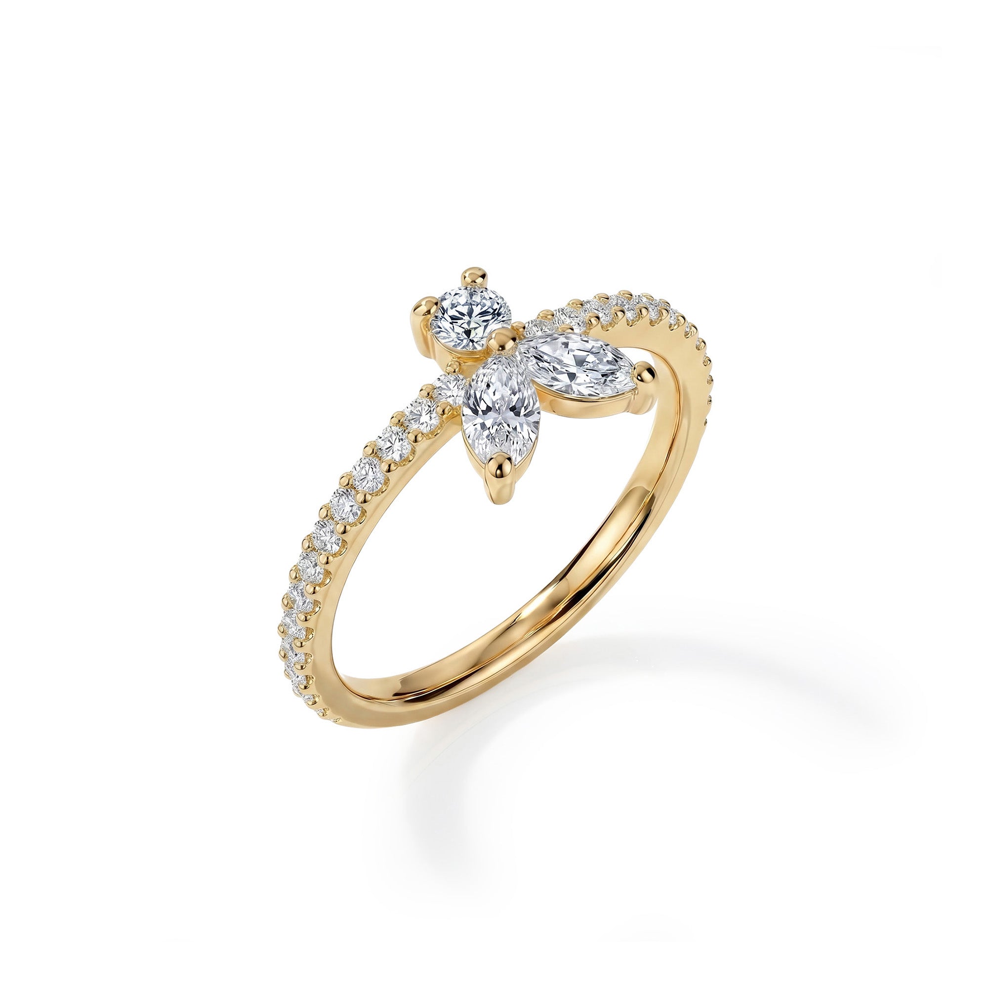 The Fancy Little Bee 0.39 carat - or jaune 18k