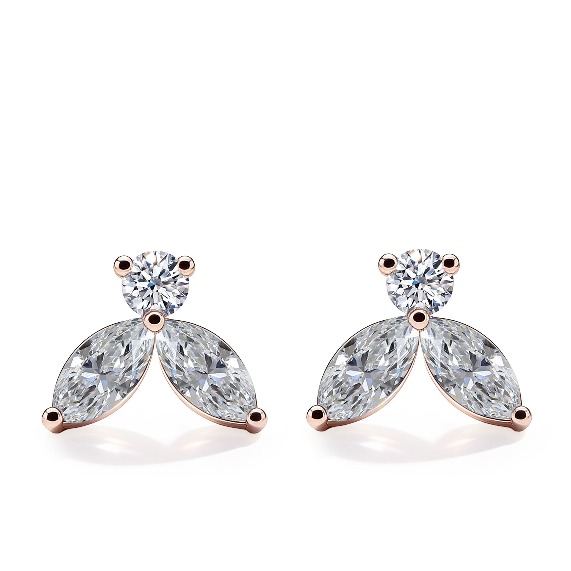 Boucles d'oreilles Little Bees 0.50 carat - or rouge 18k