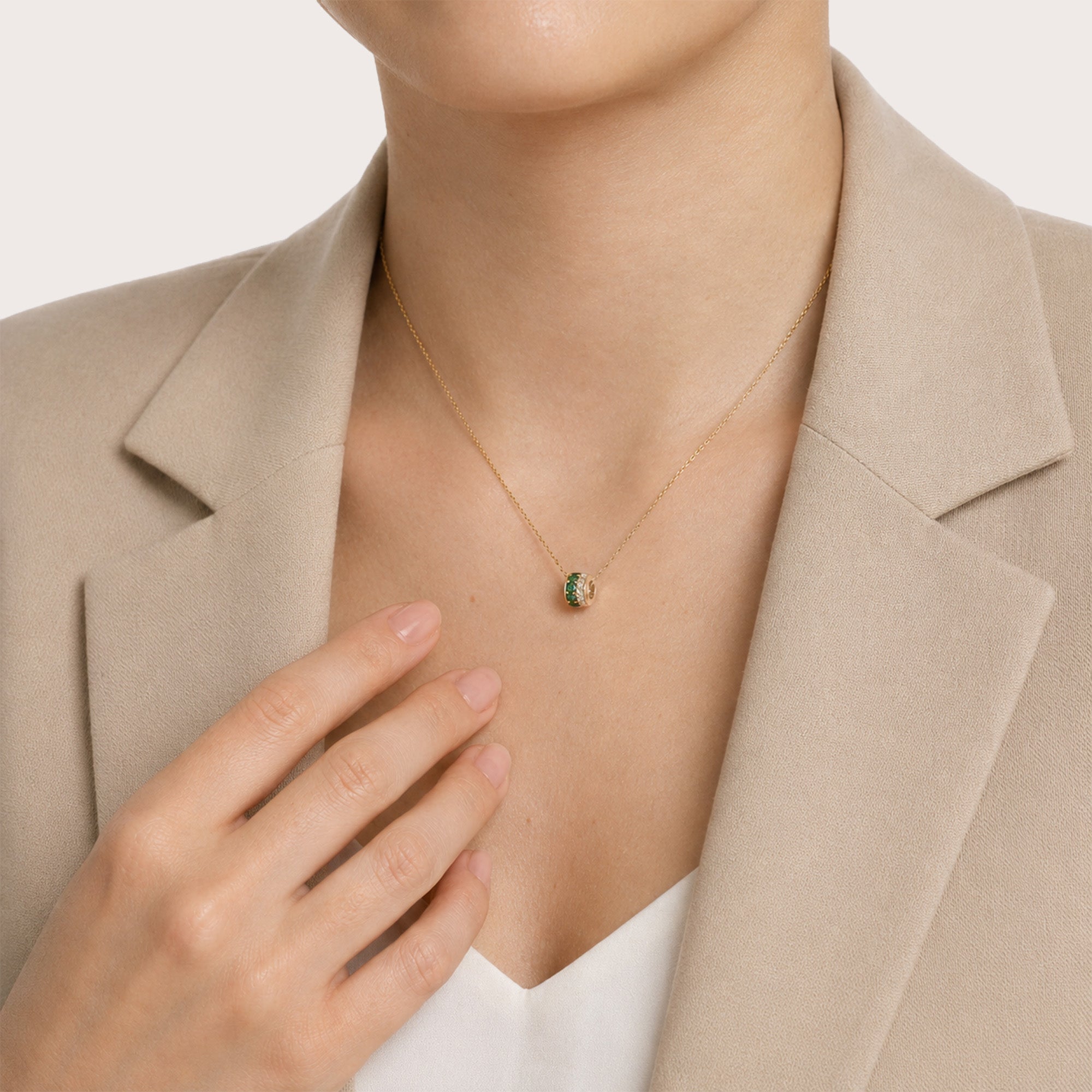 Halskette Rainbow - Gelbgold18k
