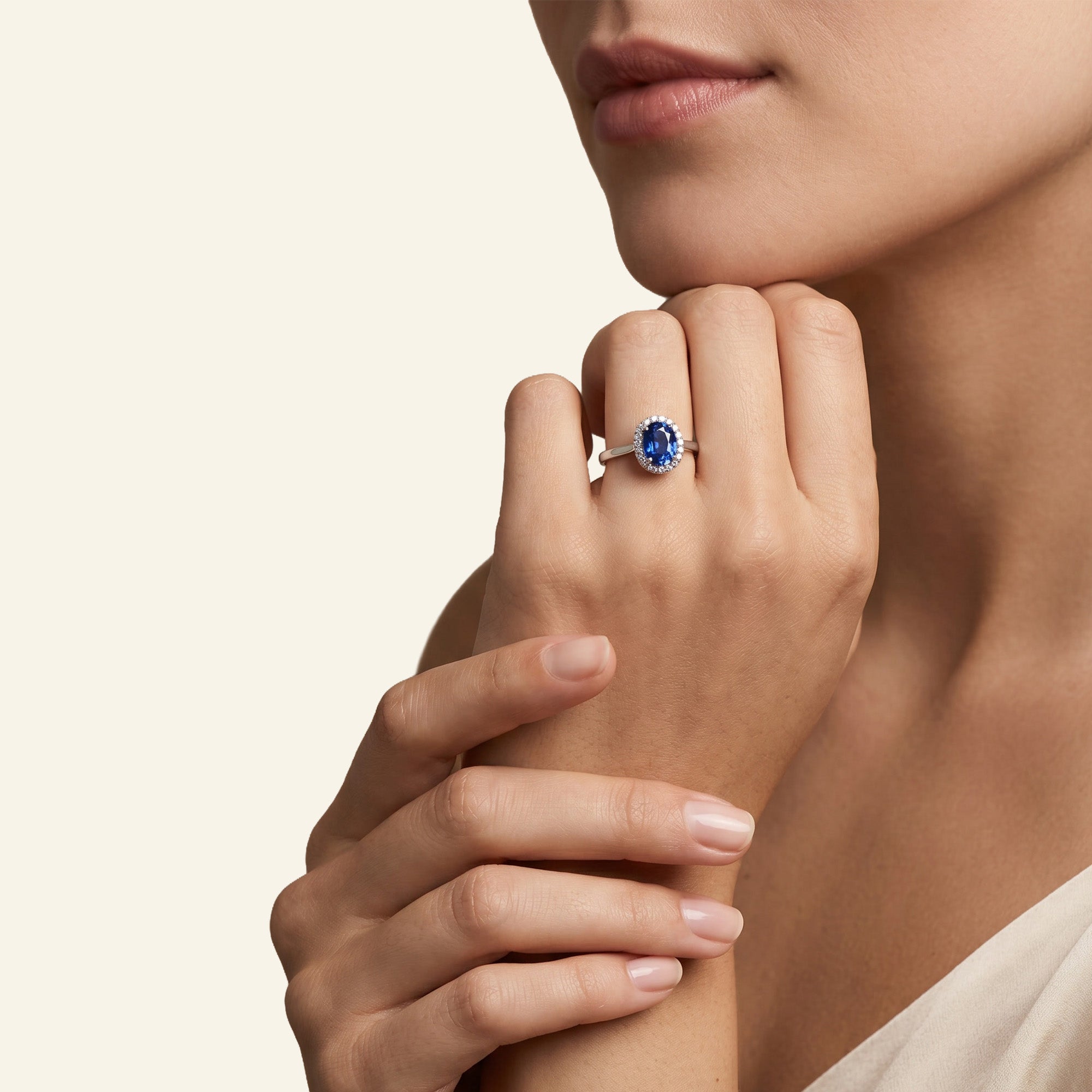 The Blue Temple 0.75 carats - Platinum 950