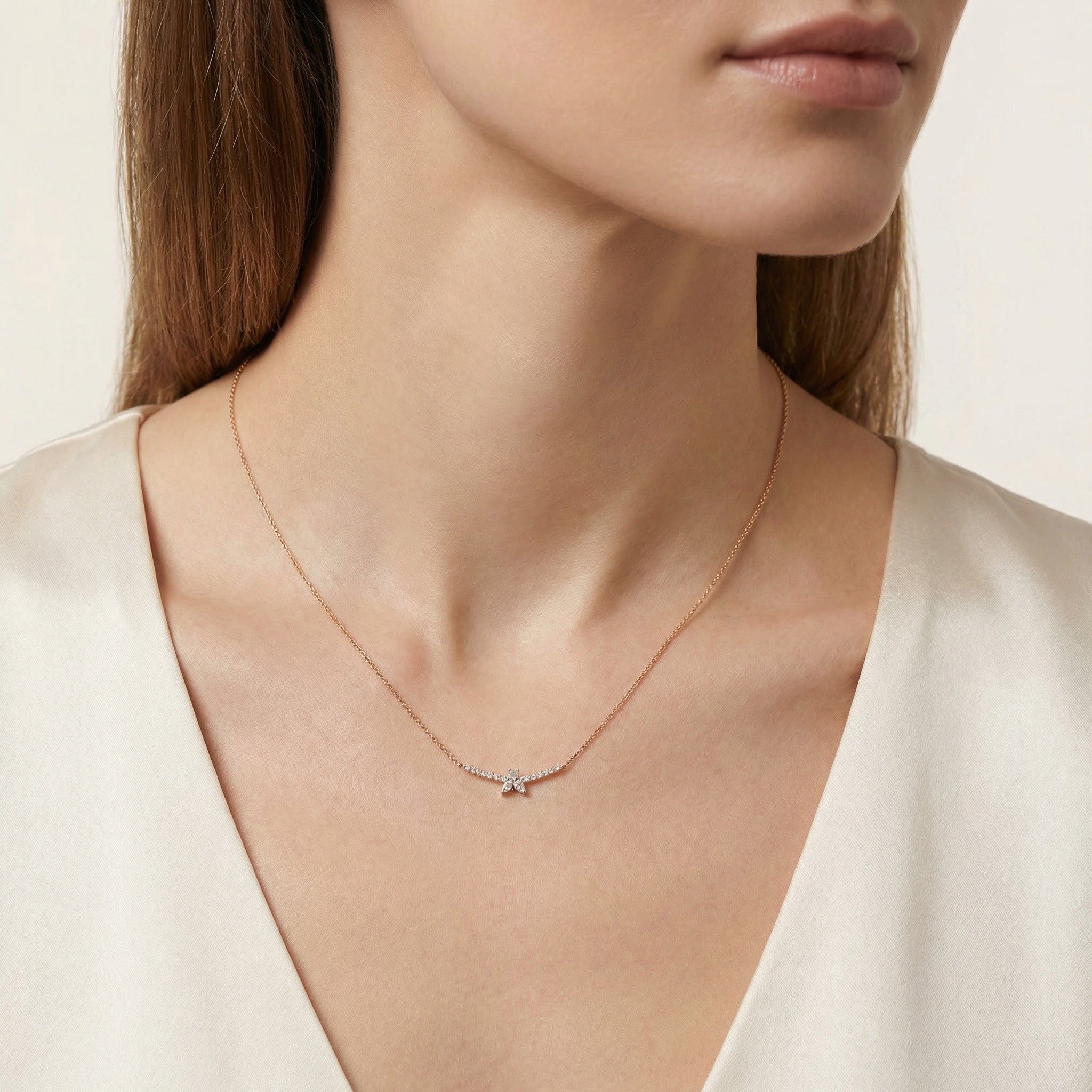 Collier The Little Bee S - or rouge 18k
