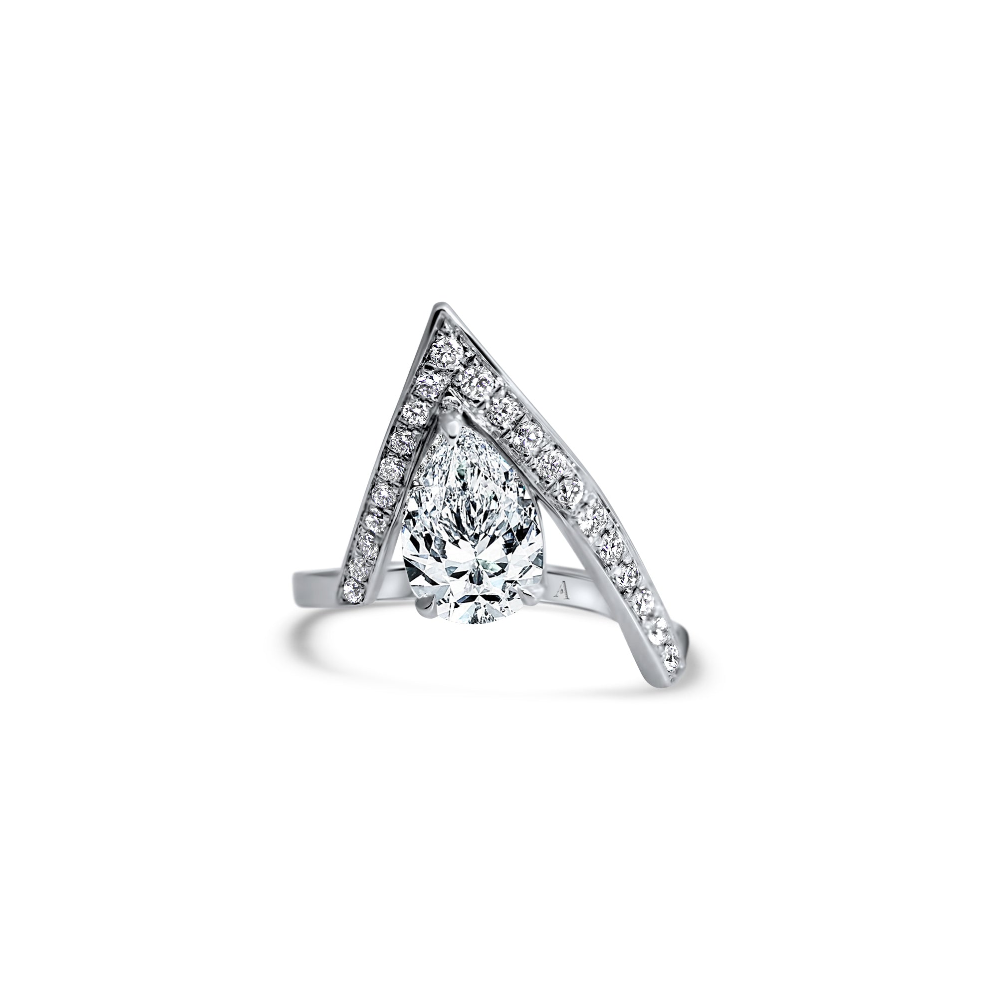 The Fancy A - 2.00 carat - platine 950 – Solitaire en or 18k avec diamant – vue produit