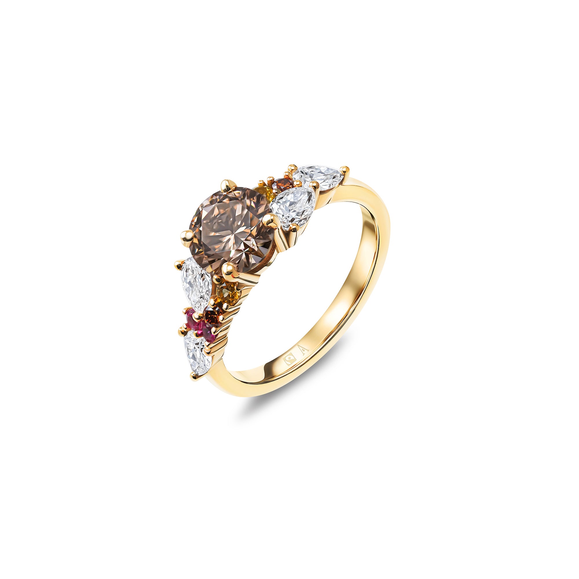 As wild as it gets - or Jaune 18k – Solitaire en or 18k avec émeraude – vue produit