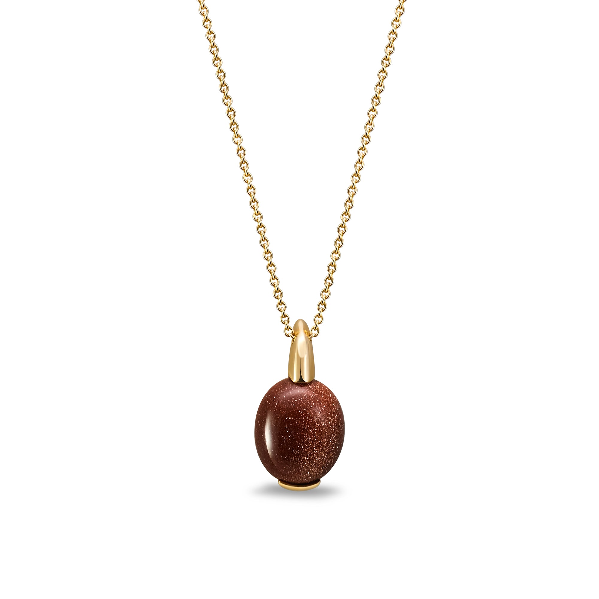 Collier Princesse du Cosmos - Gelbgold 18k – Halskette Gold 18k mit Edelstein – Produktansicht