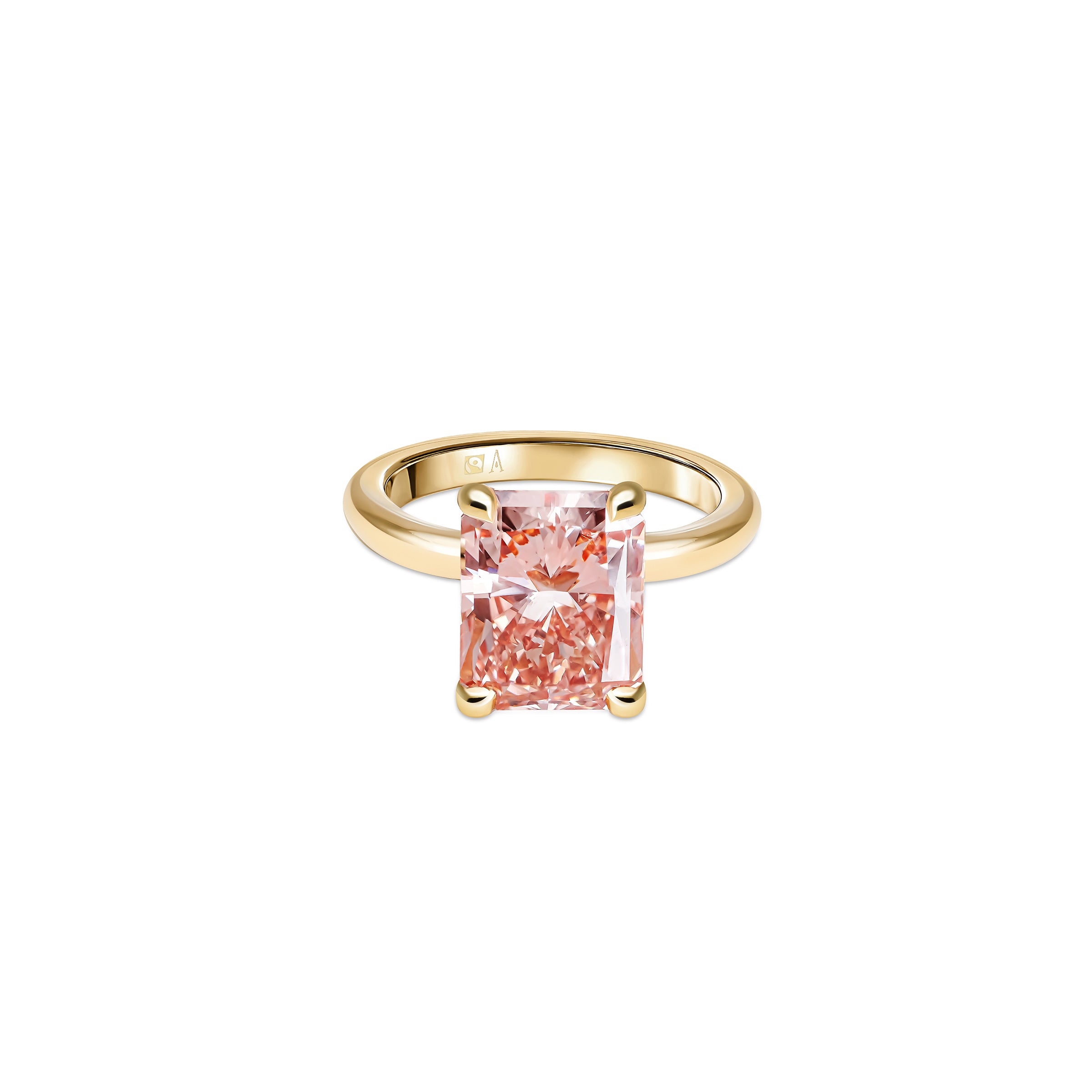 Little Dove - Pink Radiant 2.00 carats - or jaune 18k – Solitaire en or 18k – vue produit