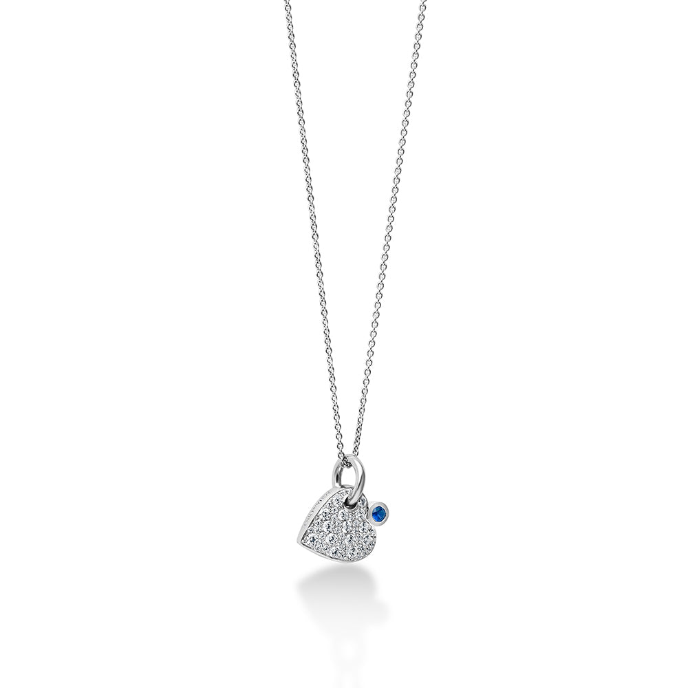 Wild Forest Heart Necklace - 18k white gold