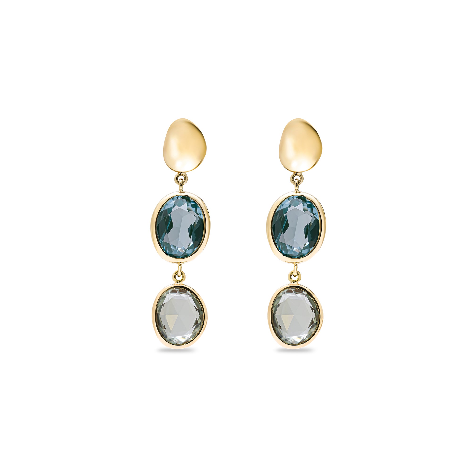Boucles d'oreilles Océane - or jaune 18k – Boucle d'oreilles en or 18k – vue produit