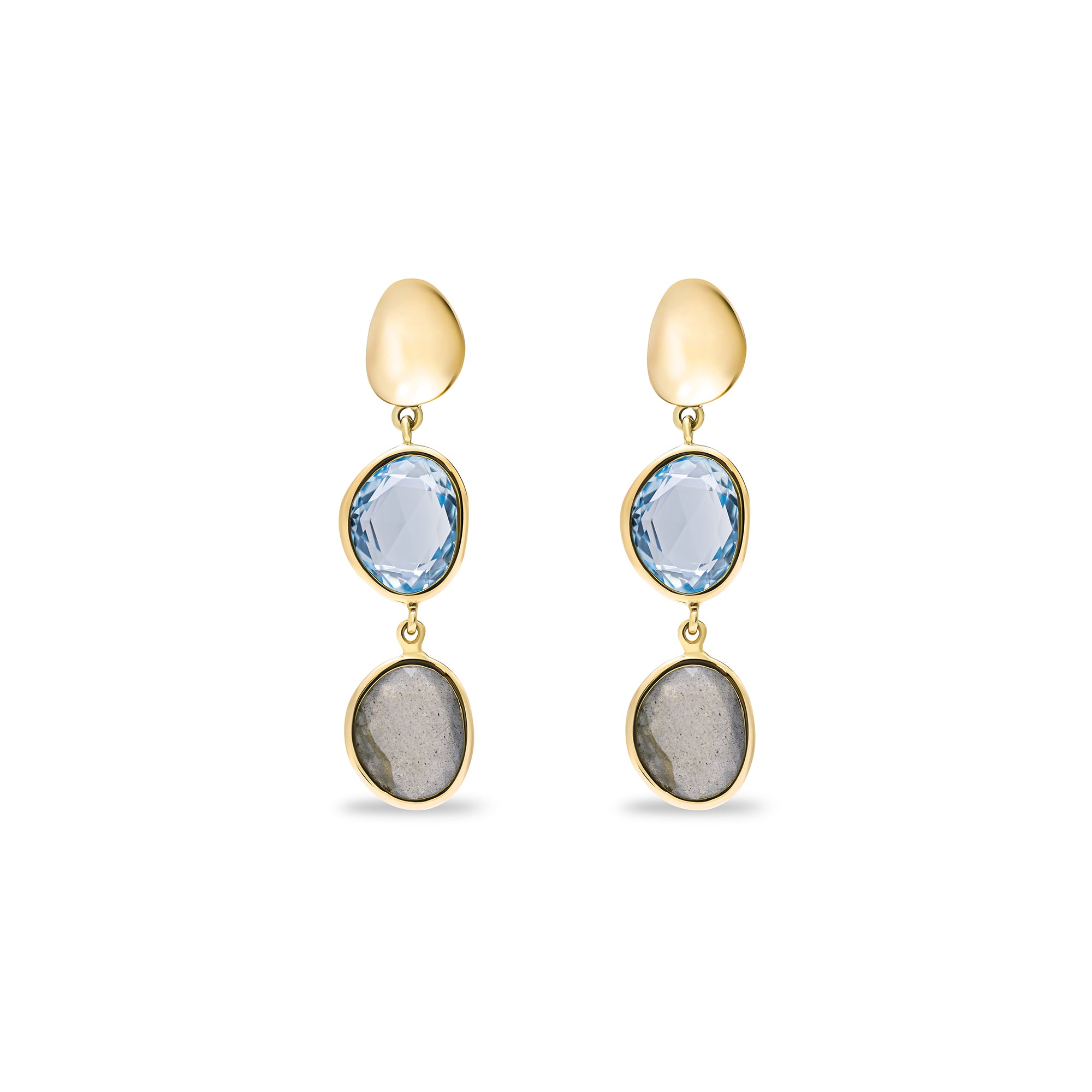 Boucles d'oreilles Océane - or jaune 18k – Boucle d'oreilles en or 18k – vue produit