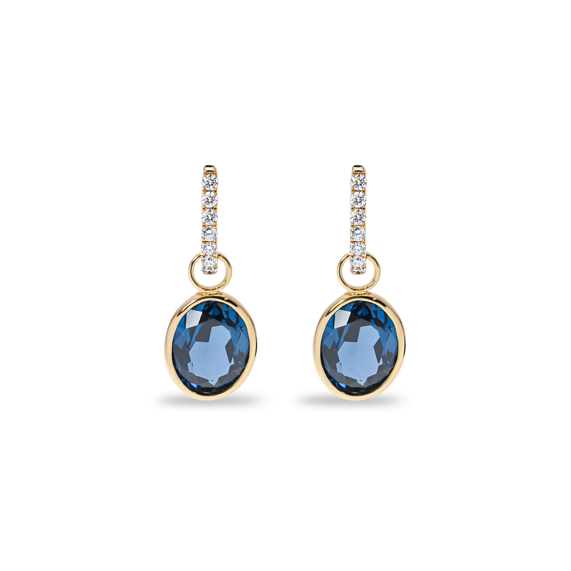 Boucles d'oreilles Océane BO-447 - or jaune 18k – Boucle d'oreilles en or 18k avec diamant – vue produit