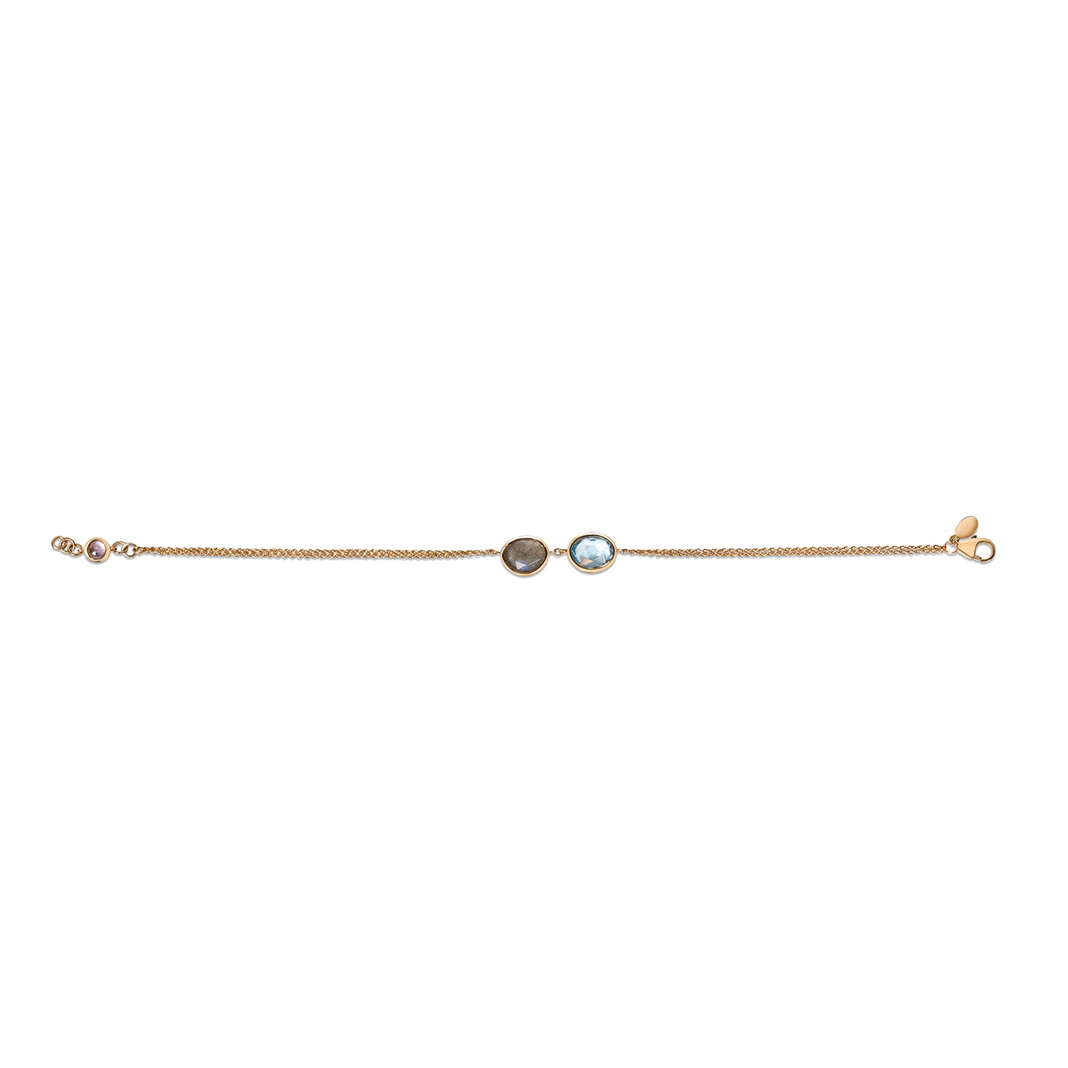 Bracelet Océane Topaze bleu - or jaune 18k - AGUADEORO