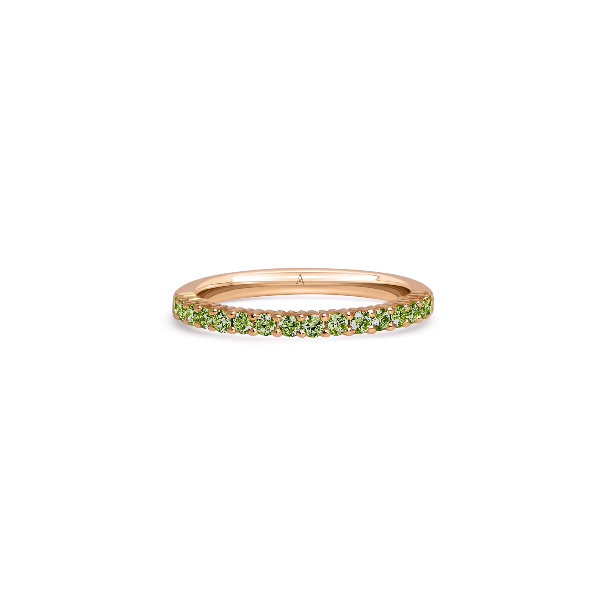 The Infinite Morning Glory Green - or rouge 18k – Alliances AGUAdeORO et bagues en or 18k avec diamant – vue produit