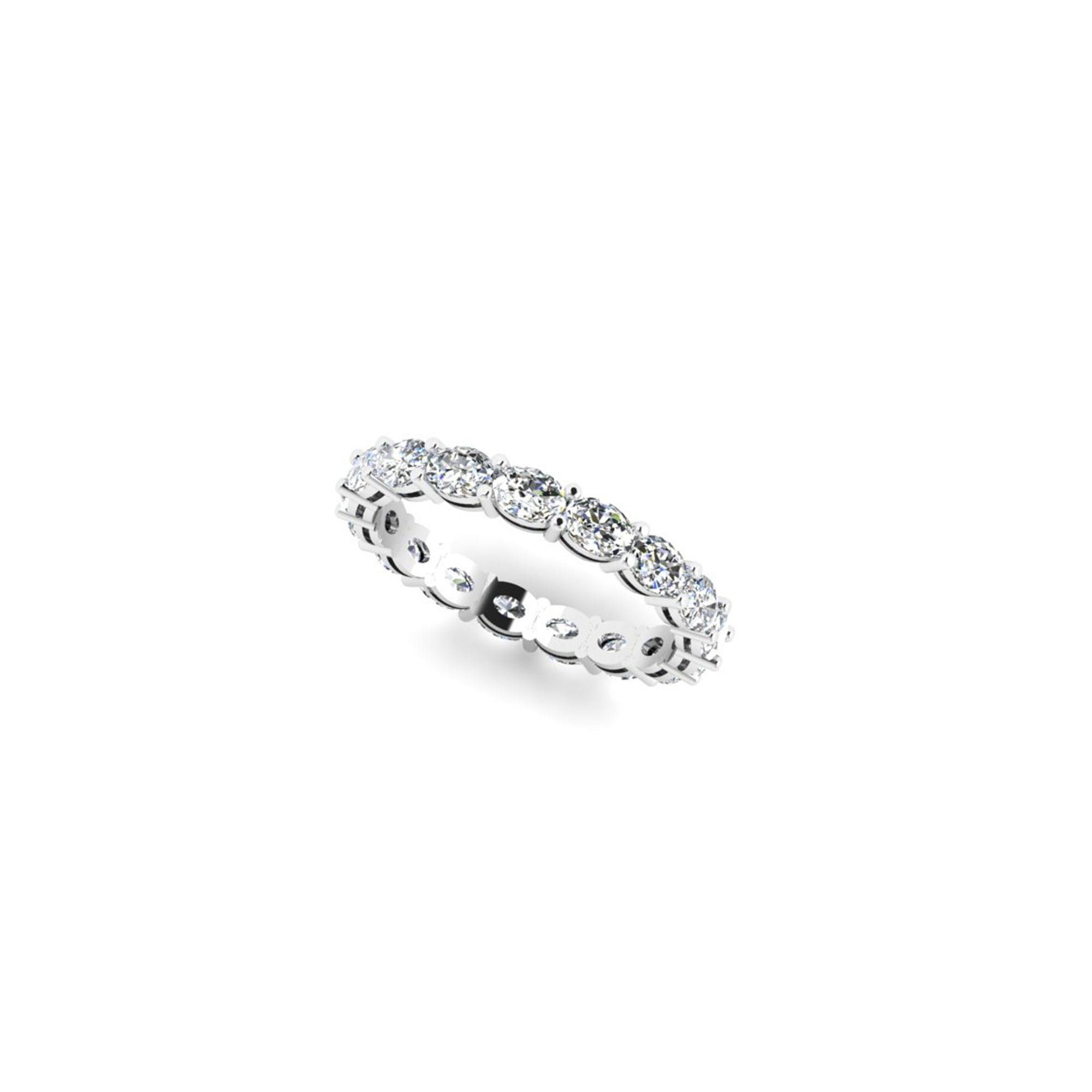 The Frozen Oval Moon - or blanc 18k – Alliances AGUAdeORO et bagues en or 18k avec diamant – vue produit