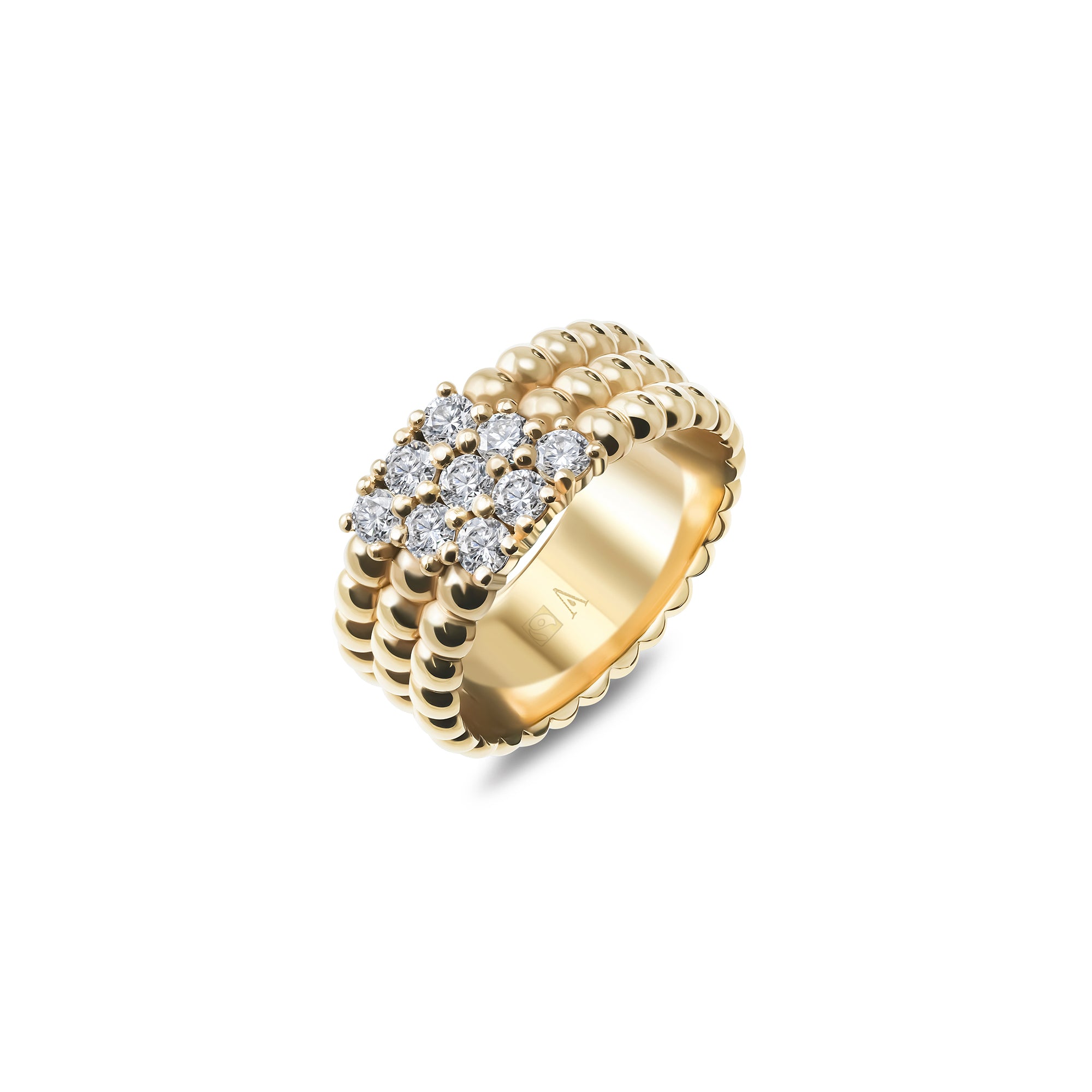 The golden droplets - or jaune 18k – Alliances AGUAdeORO et bagues en or 18k avec diamant – vue produit