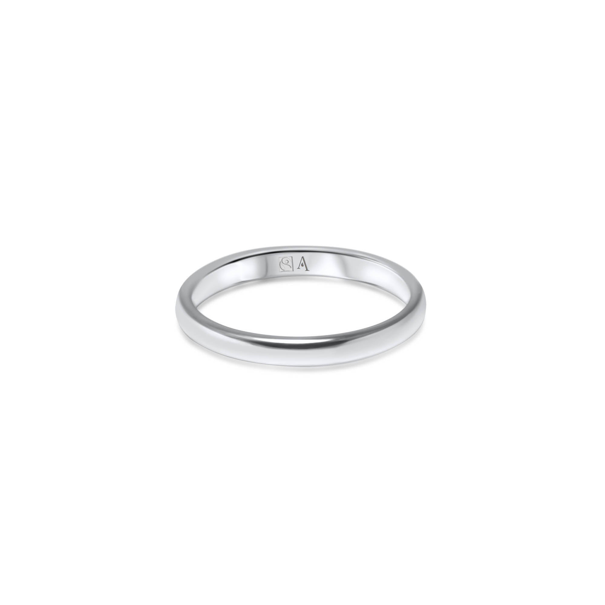 The Demycurvy 2.5 mm - or blanc 18k – Alliances AGUAdeORO en or 18k – vue produit