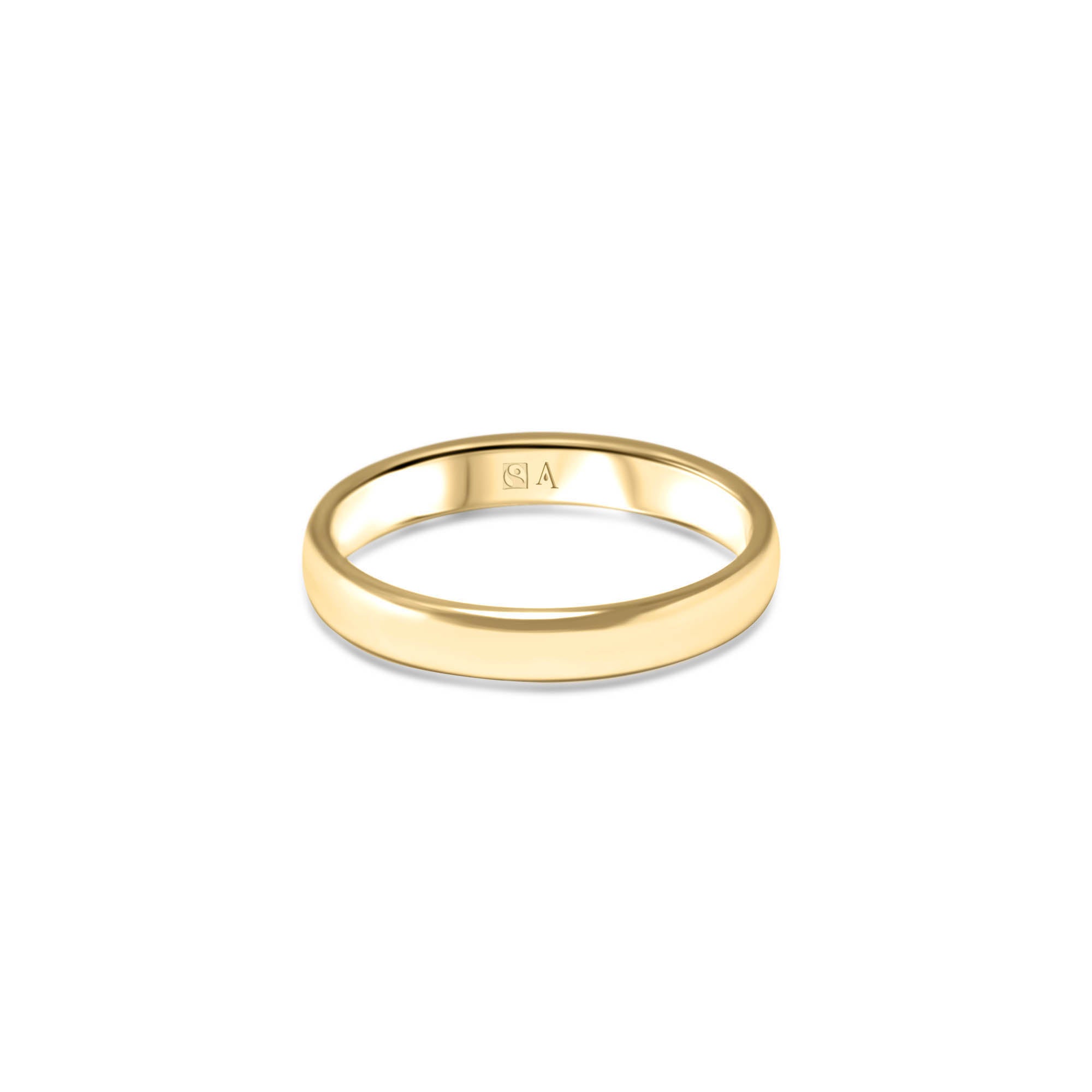 The Demycurvy 3.5 mm - or jaune 18k – Alliances AGUAdeORO en or 18k – vue produit