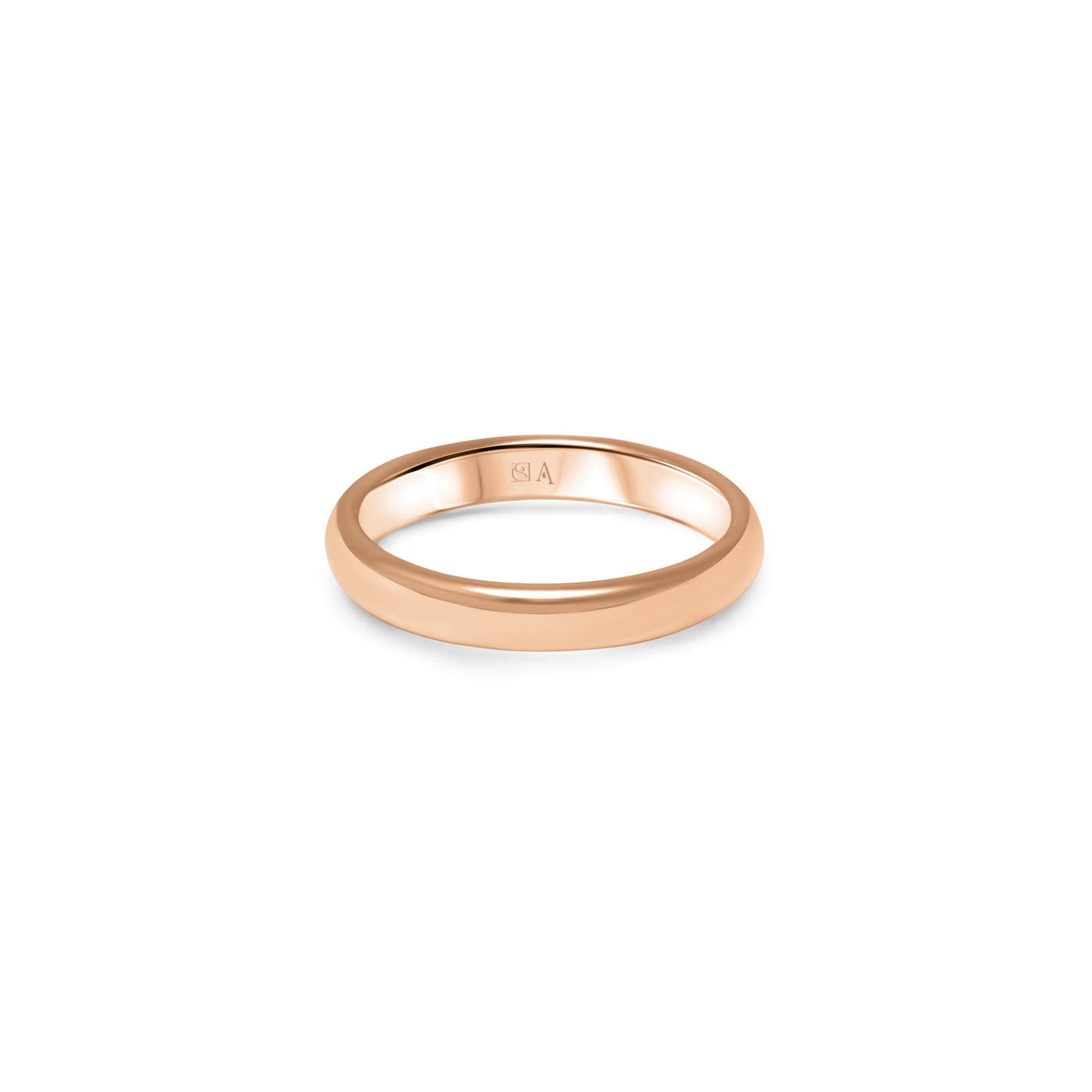 The Curvy 4.0 mm - or rouge 18k – Alliances AGUAdeORO en or 18k – vue produit