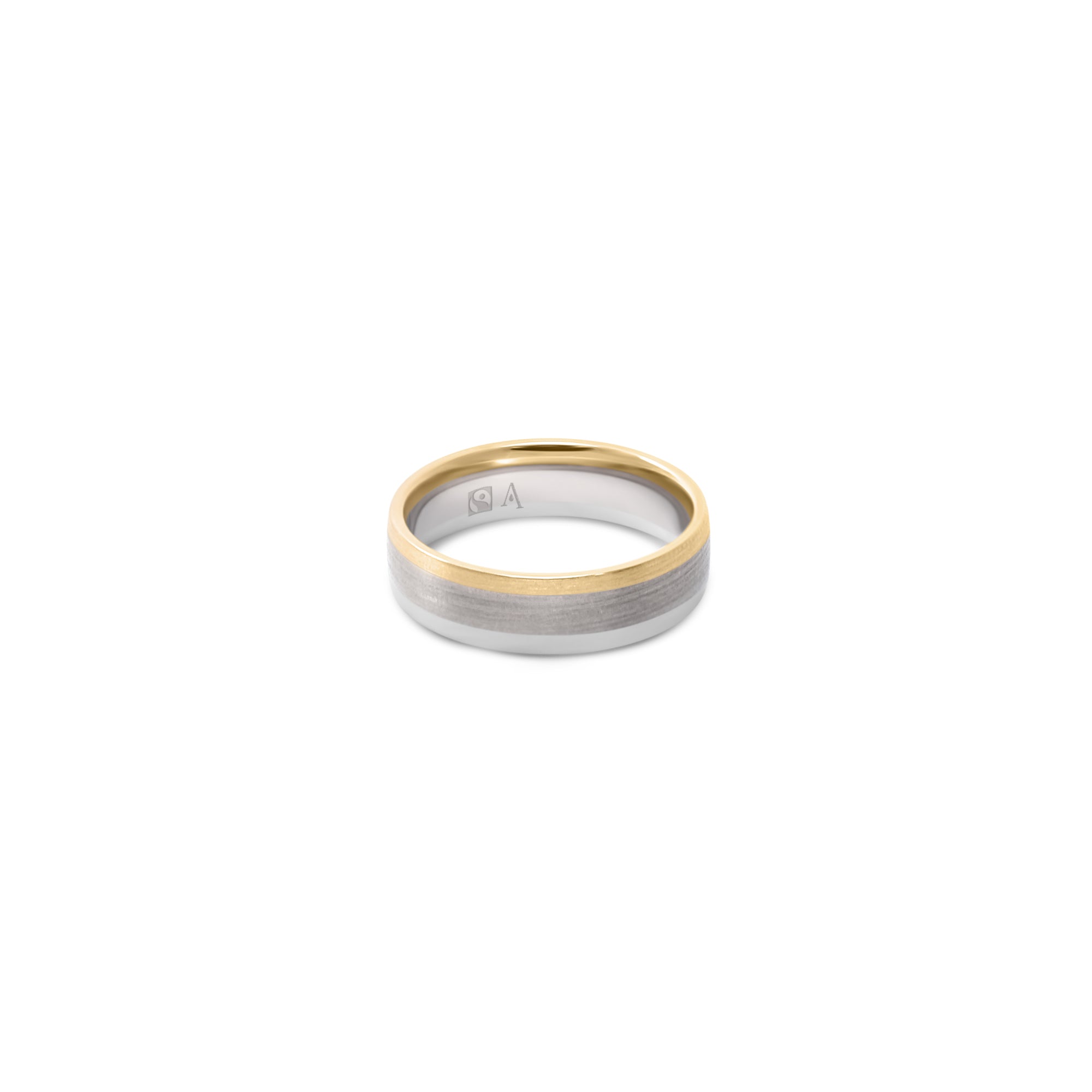 Trichromatic - Or Jaune, Blanc 18 carats et platine – Alliances en or blanc – vue produit
