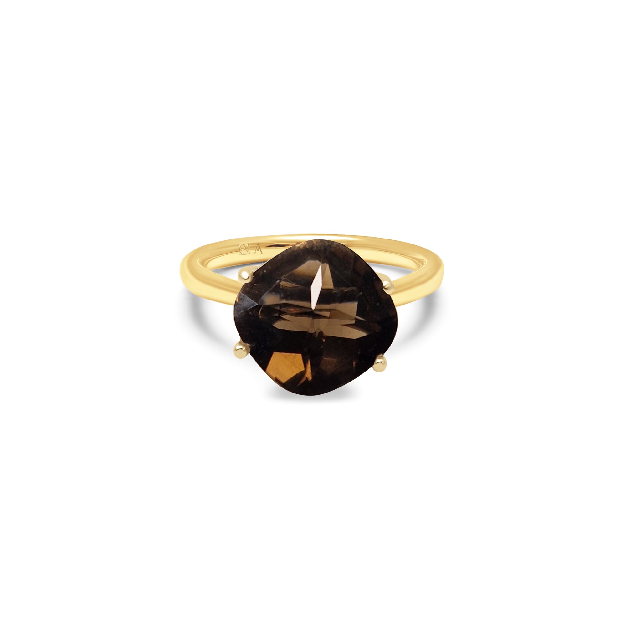 Bague AA-229 Quartz- or jaune 18k – Bague en or jaune – vue produit
