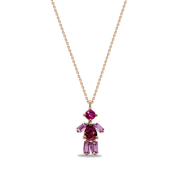 Collier CH-498 - or rouge 18k