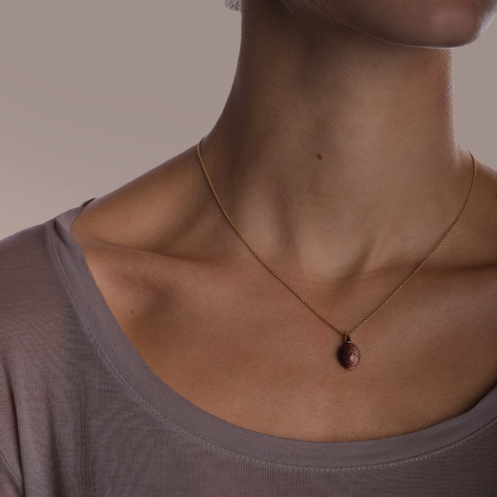Collier Princesse du Cosmos - Gelbgold 18k – Halskette Gold 18k – Vorderansicht