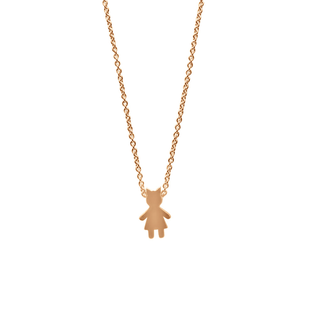 Collier L'Enfant Soleil Fille - or rouge 18k – Chaîne en or 18k – vue produit