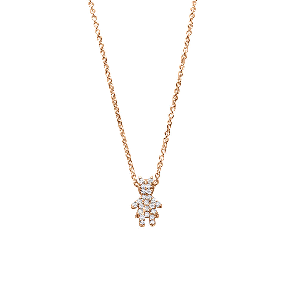 Collier L'Enfant Étoilé F – Or rouge 18k – Chaîne en or 18k avec diamant – vue produit