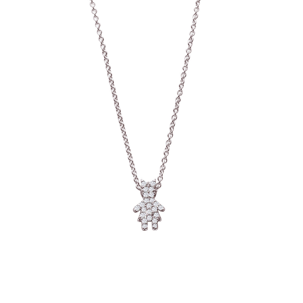 Collier L'Enfant Etoilé F - or blanc 18k – Chaîne en or 18k avec diamant – vue produit