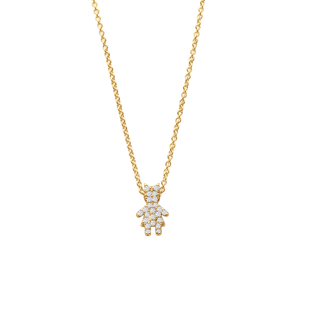 Collier L'Enfant Etoilé F - Gelbgold 18k – Halskette Gold 18k mit Diamant(en) – Produktansicht